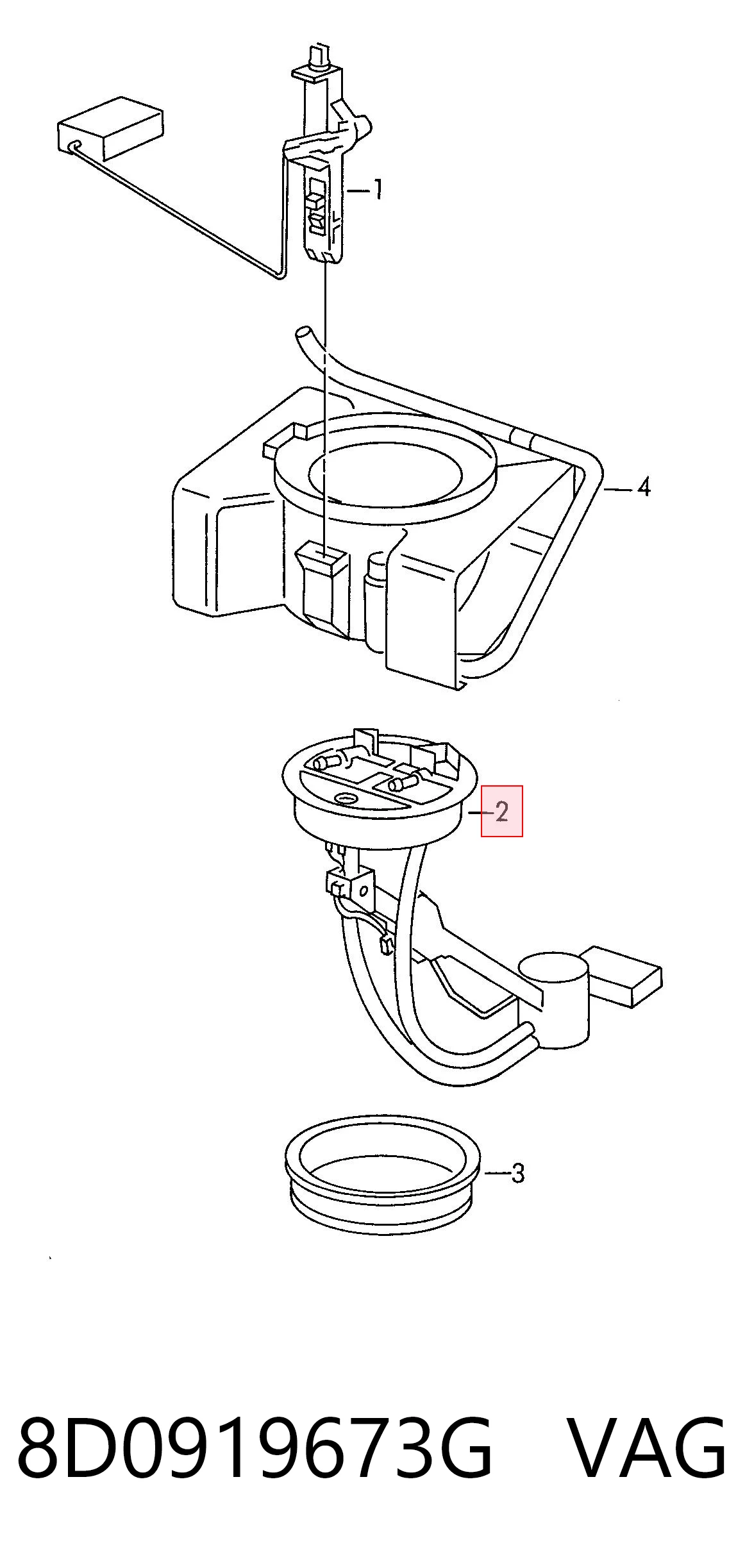 Medidor de combustible para Audi A4 Avant B5 8D5