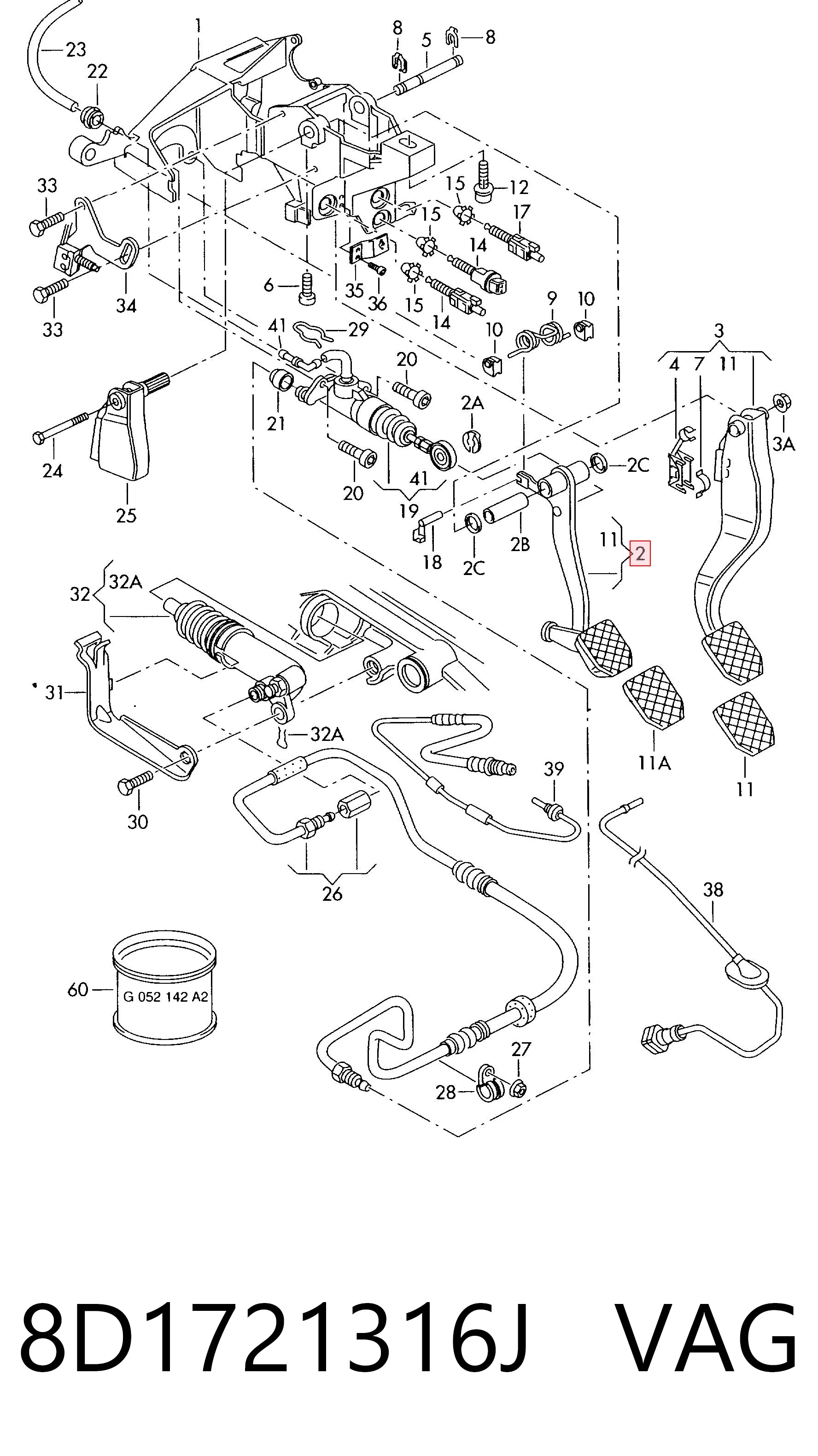  Pedal embrague Audi A6 