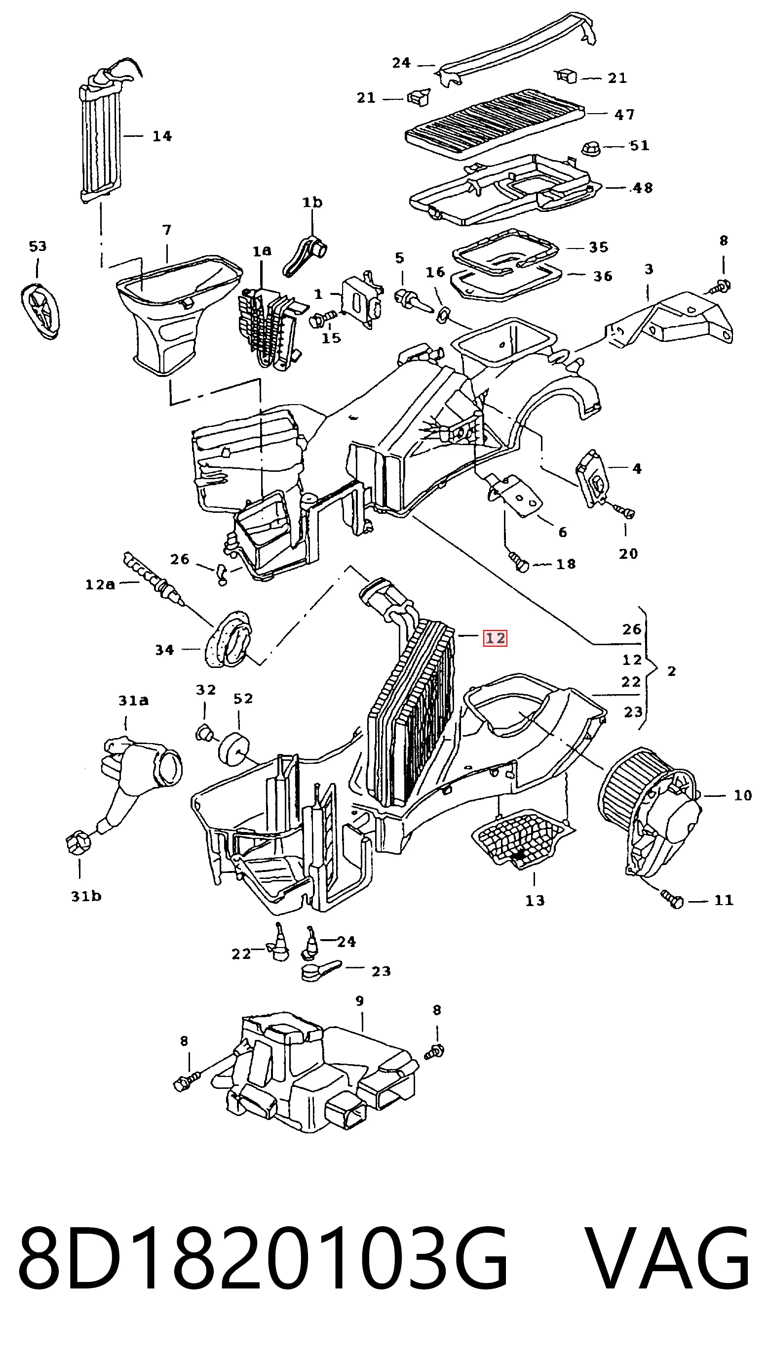 Comprar Evaporador de aire acondicionado Audi A4  8D2 a bajo precio