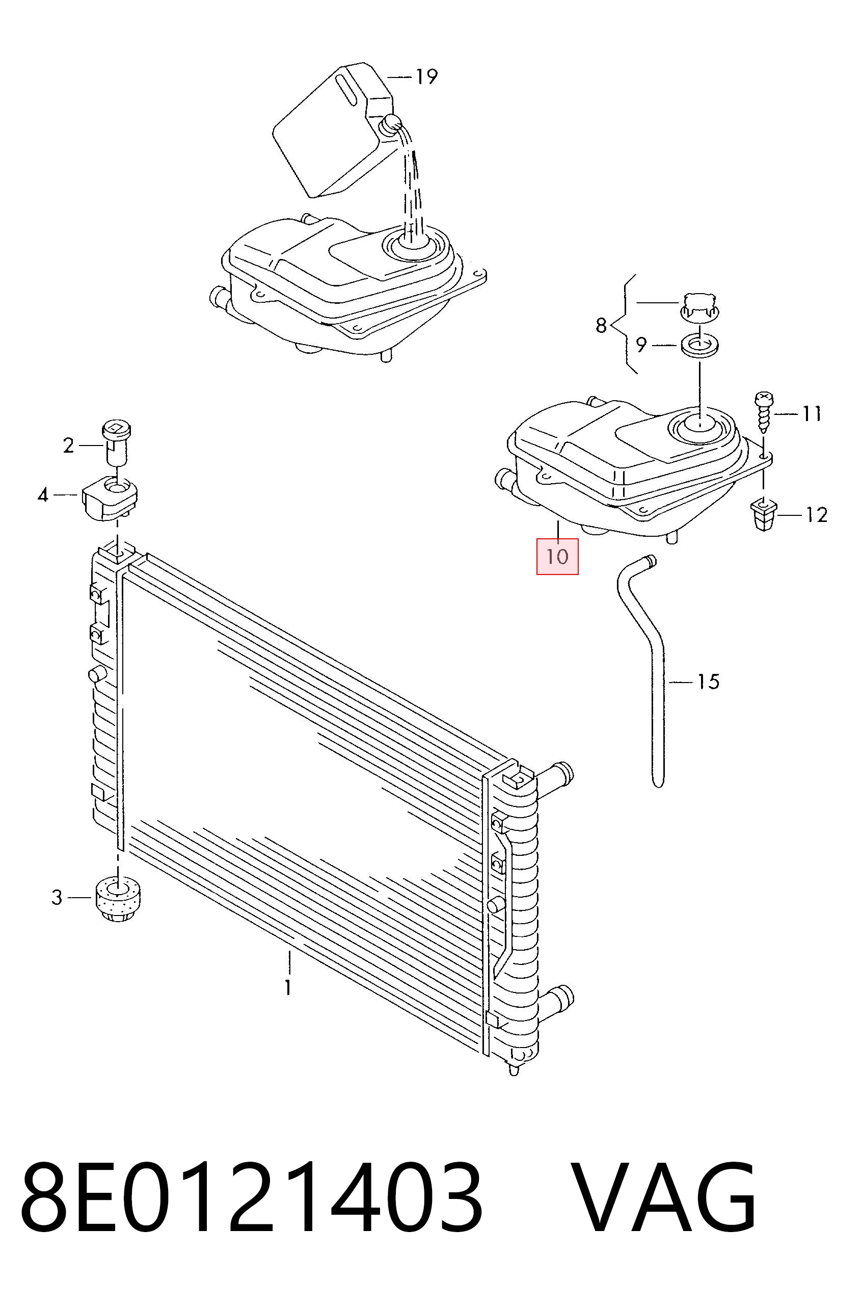 Comprar 8E0121403 VAG Deposito expansion