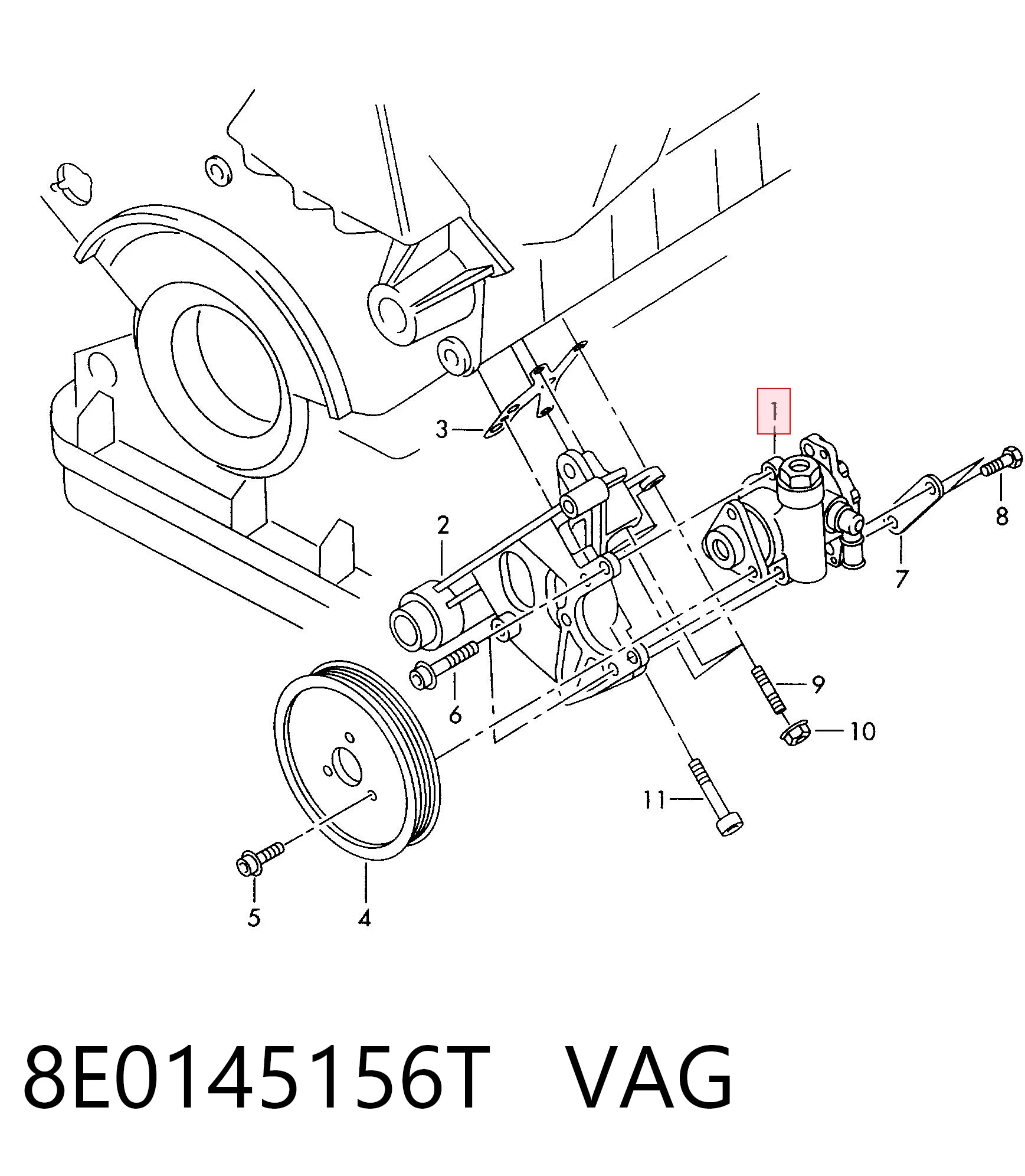 8E0145156T VAG Bomba hidráulica de dirección