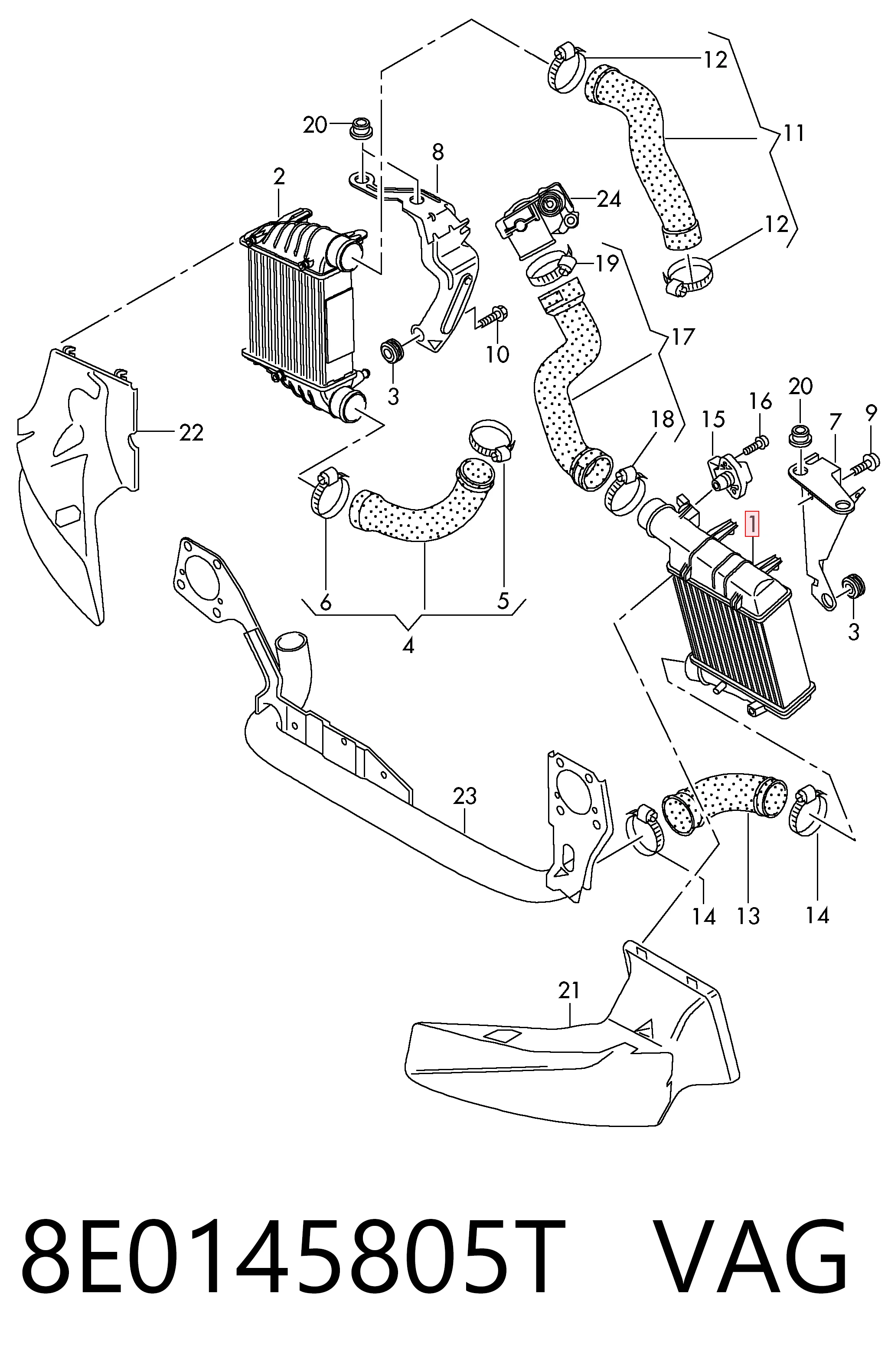 Enfriador de aire de admisión para Seat Exeo (3R5)