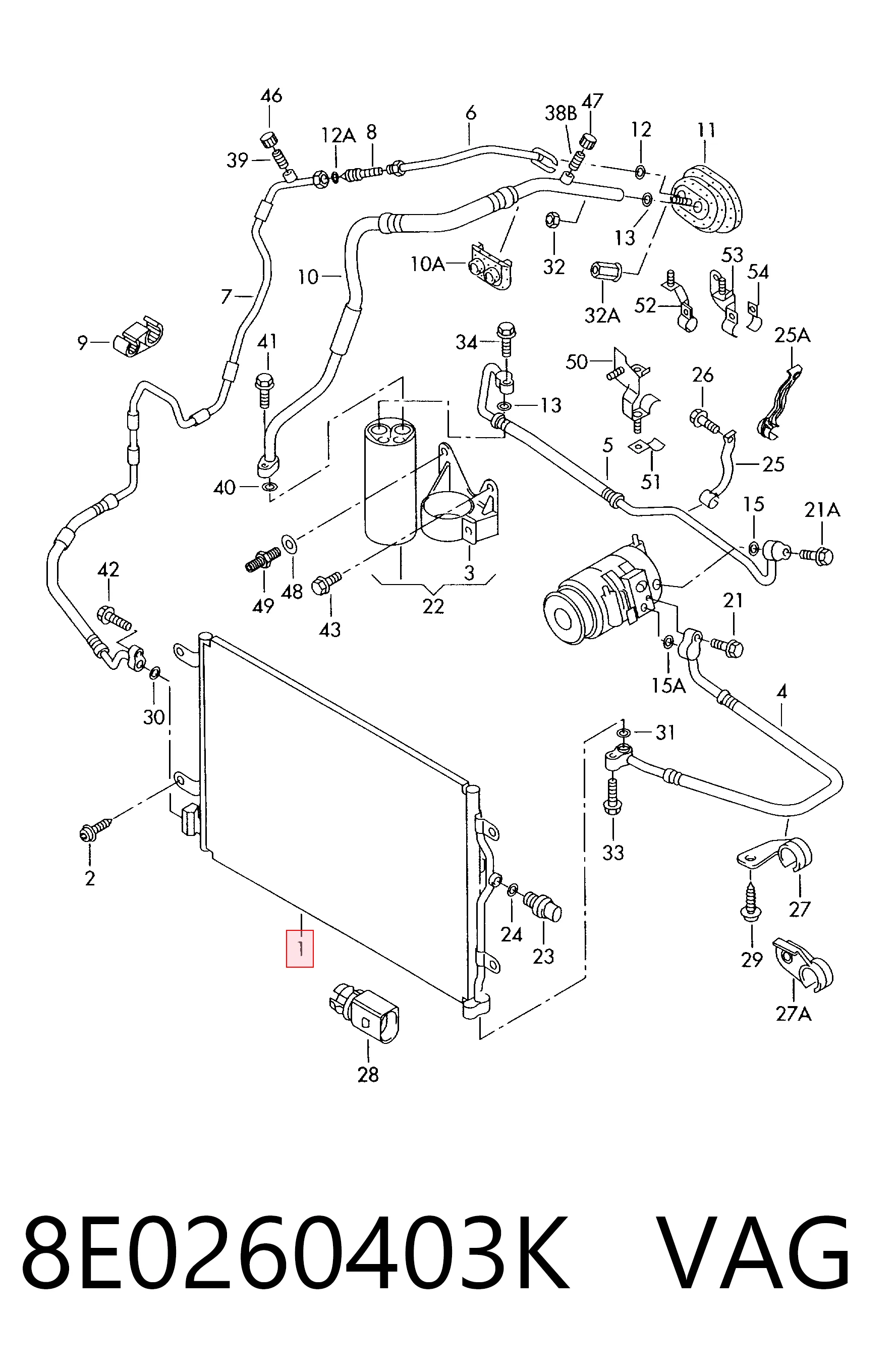 Aire acondicionado capacitor Audi A4  desde 88,77 €