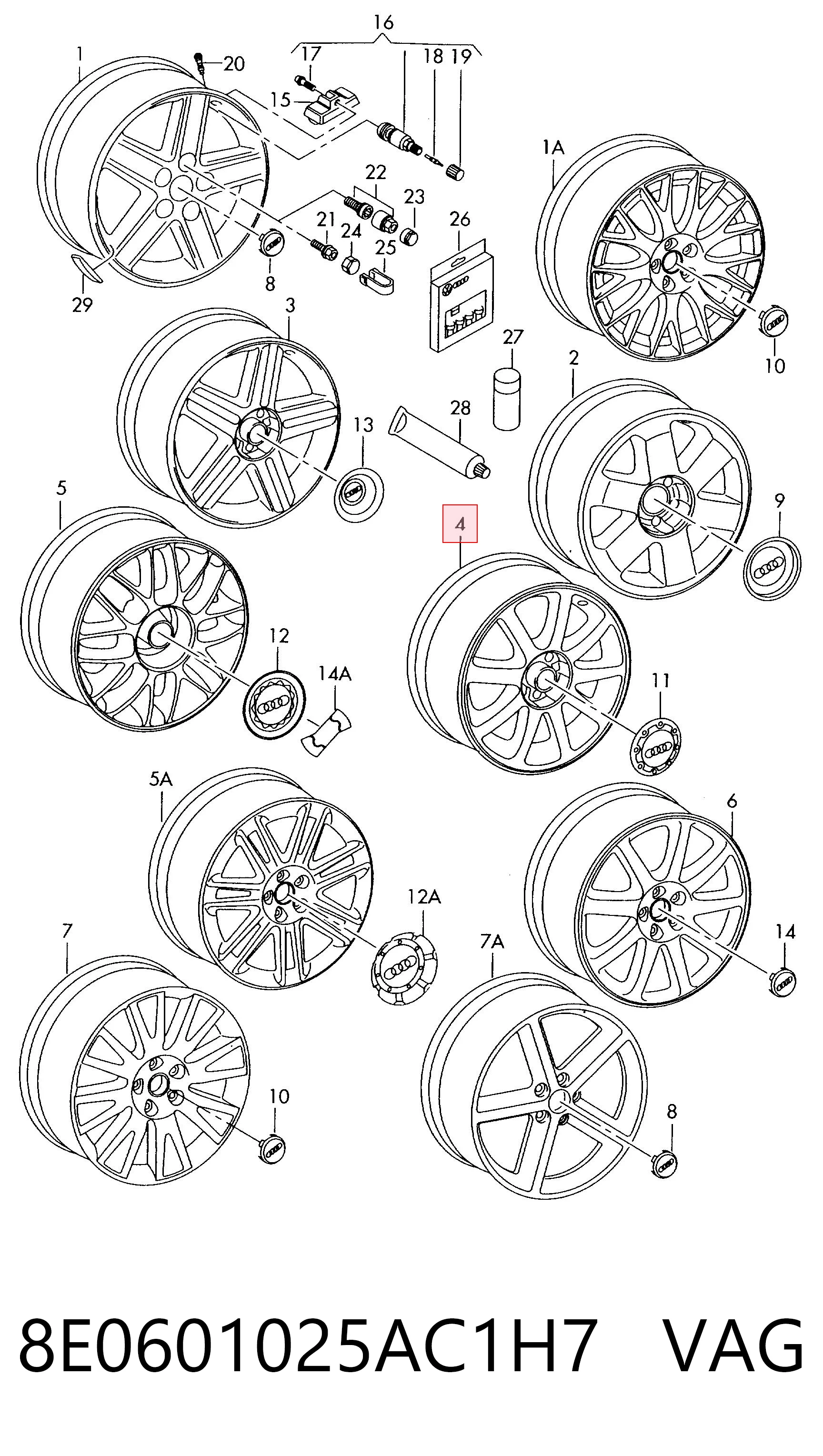 8E0601025AC1H7 VAG Aros