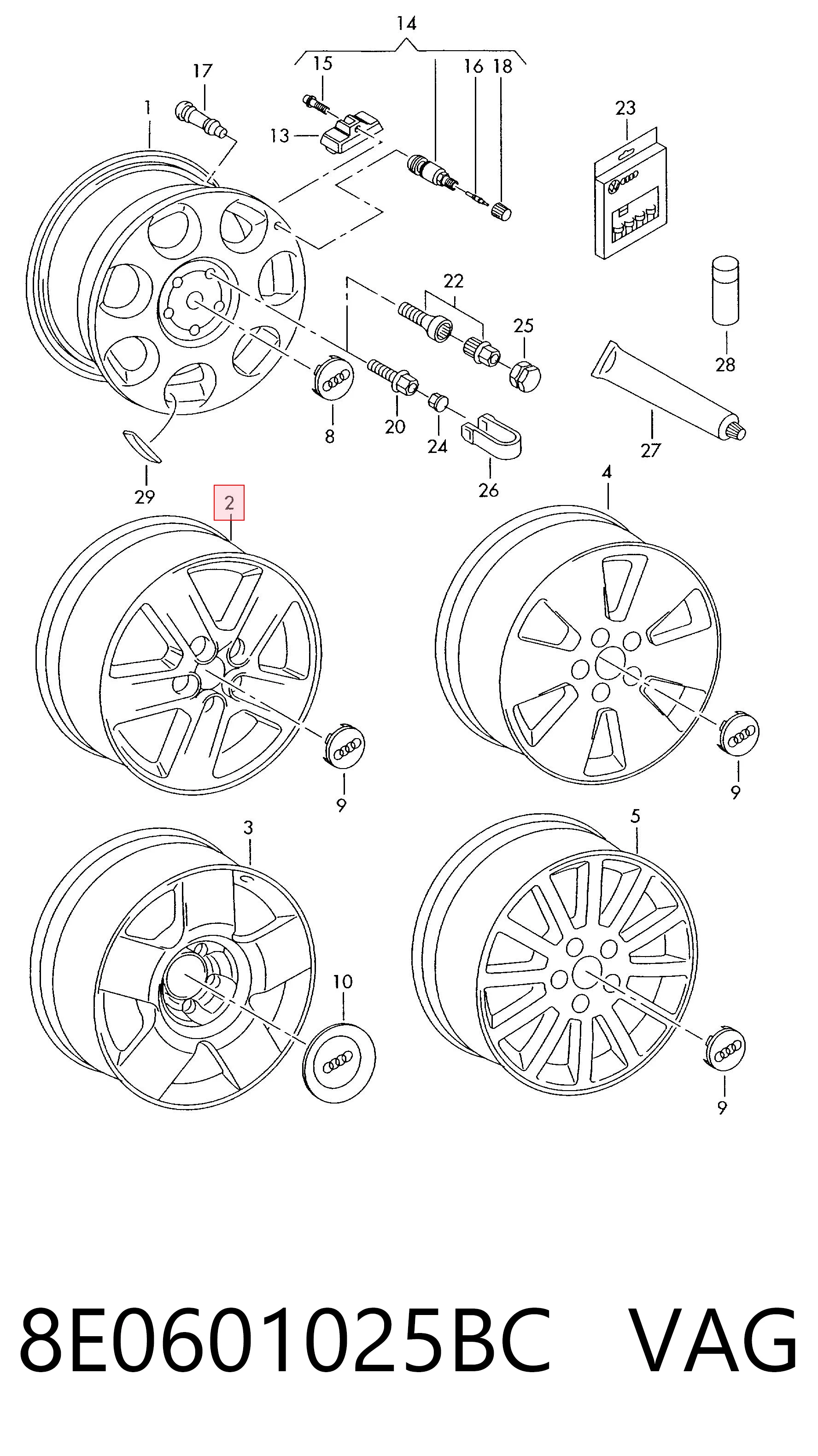 8E0601025BC VAG Aros
