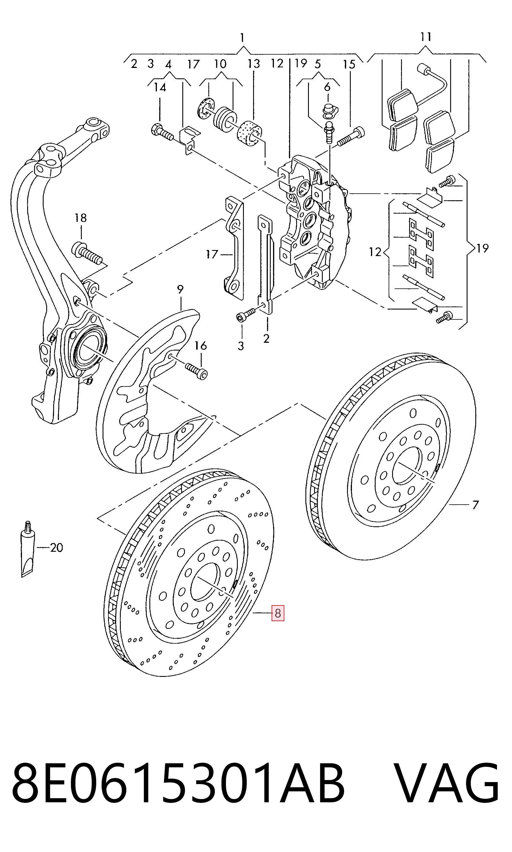 8E0615301AB VAG