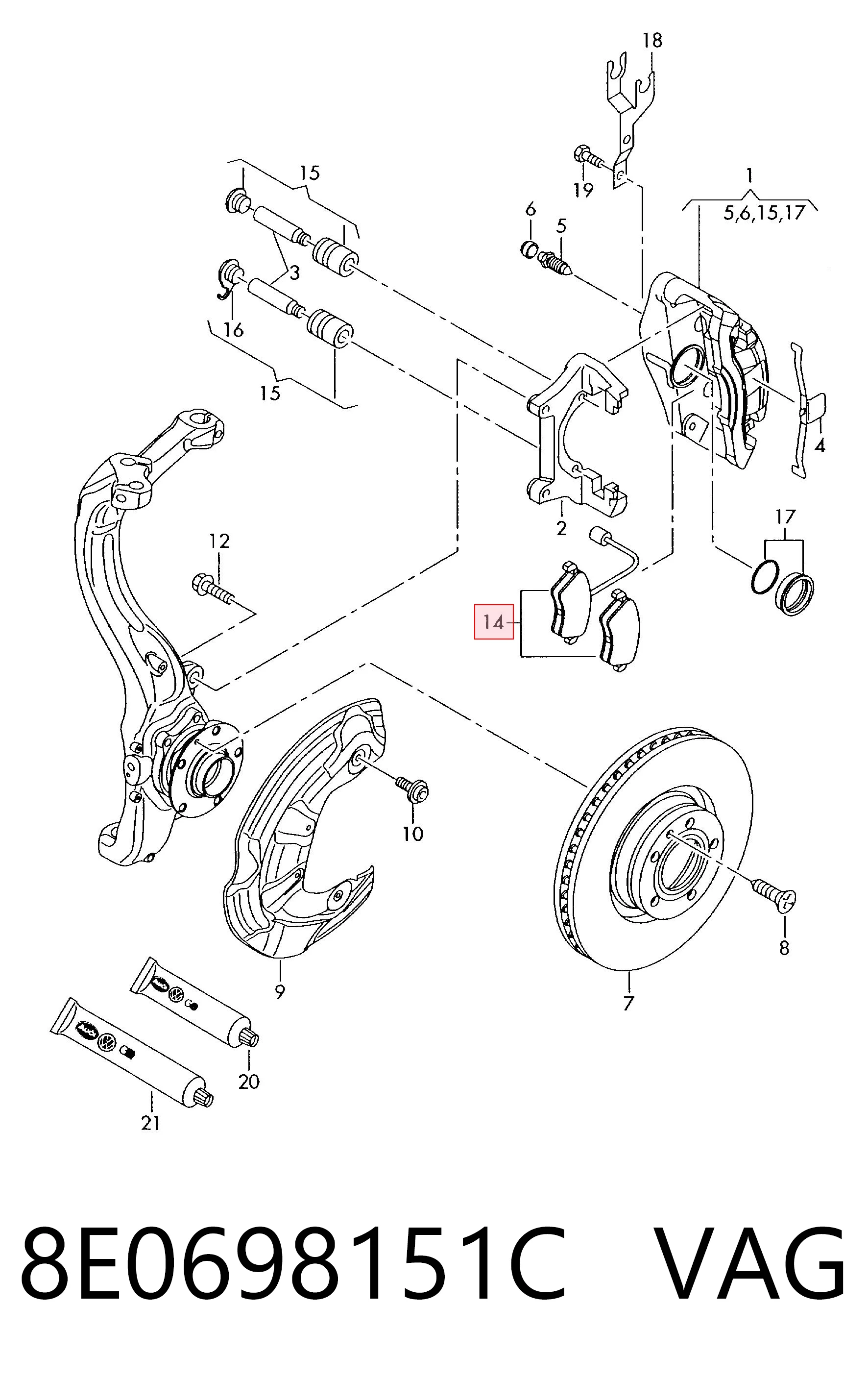 8E0698151C VAG
