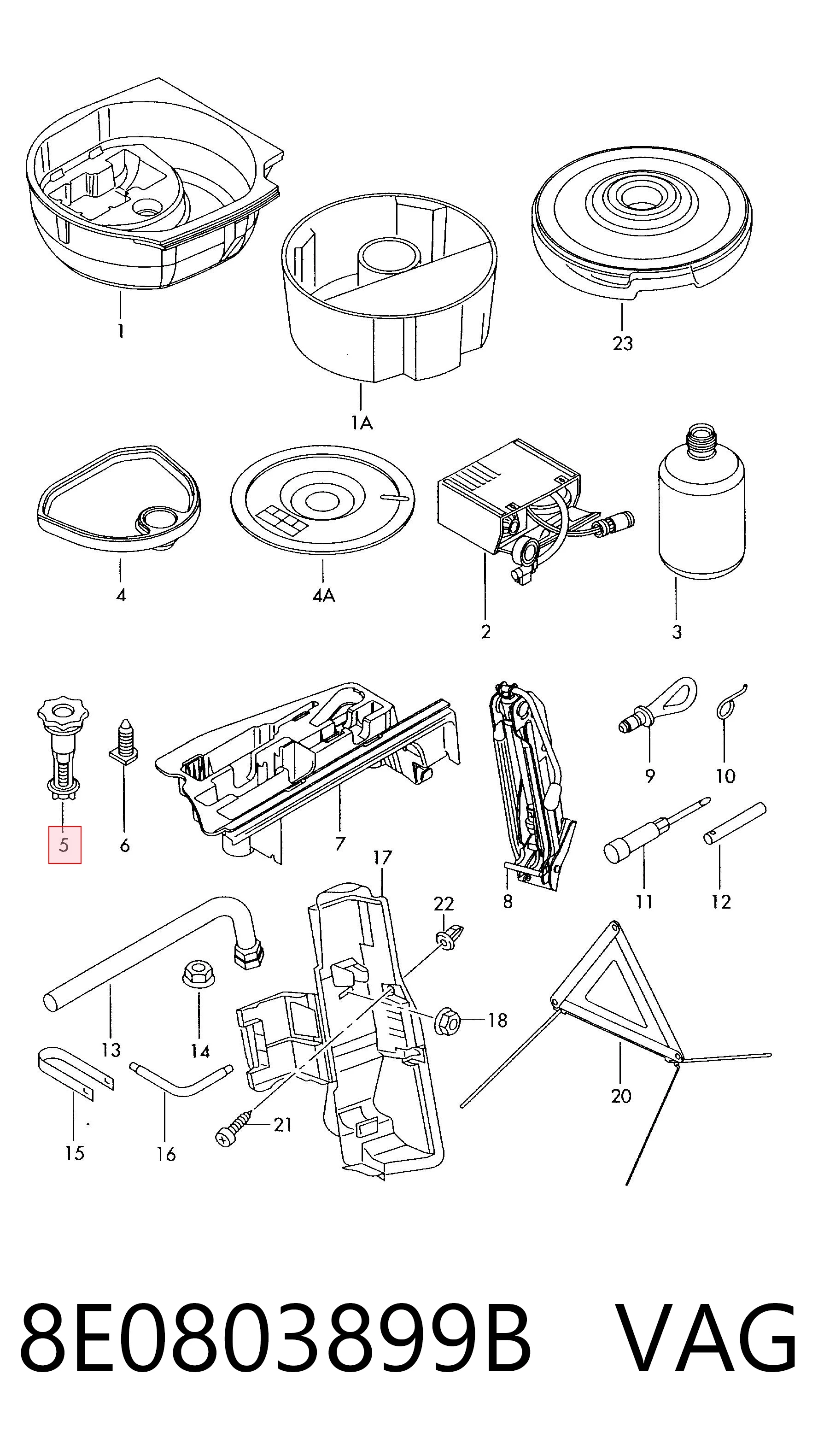 8E0803899B VAG Tornillo
