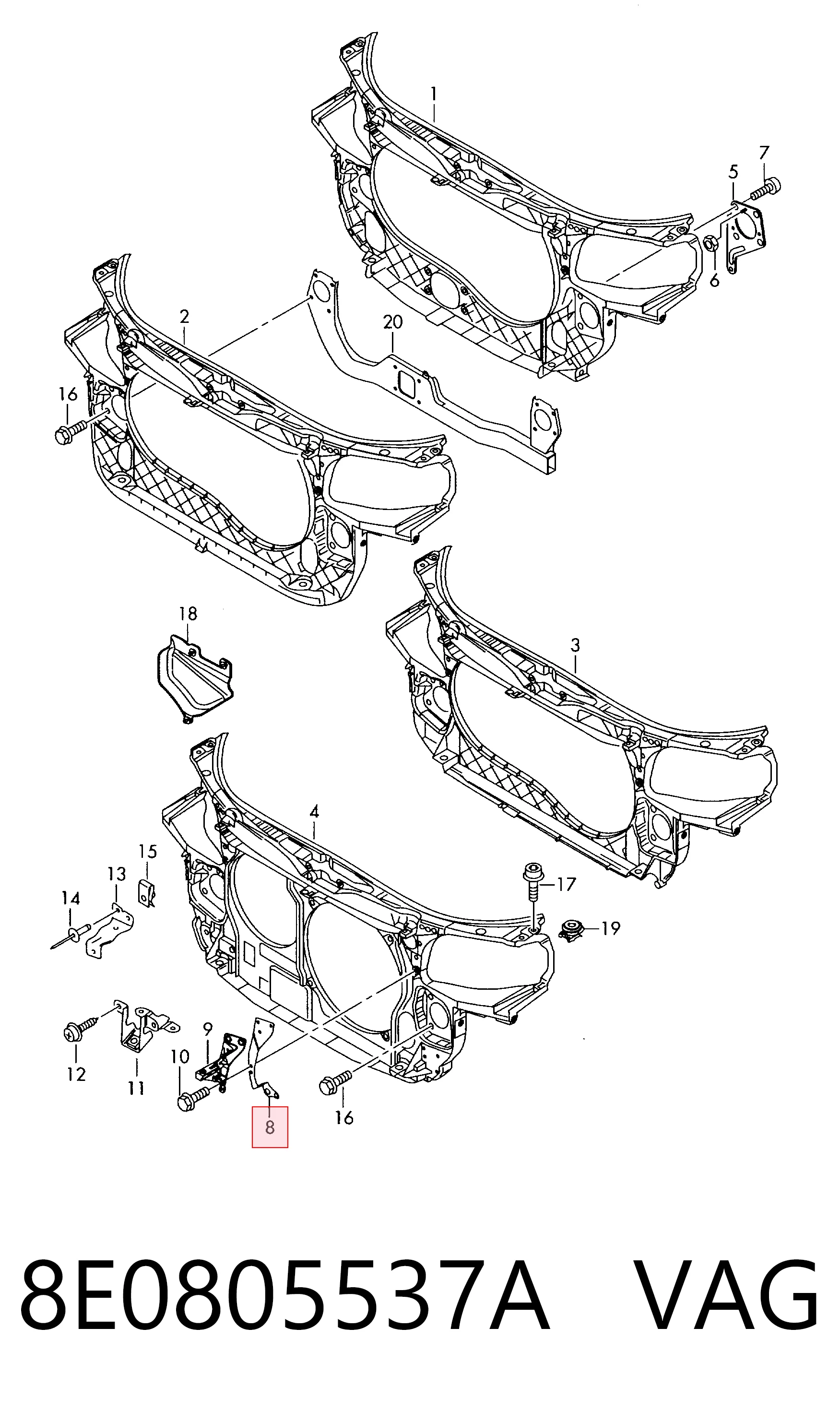 8E0805537A VAG 