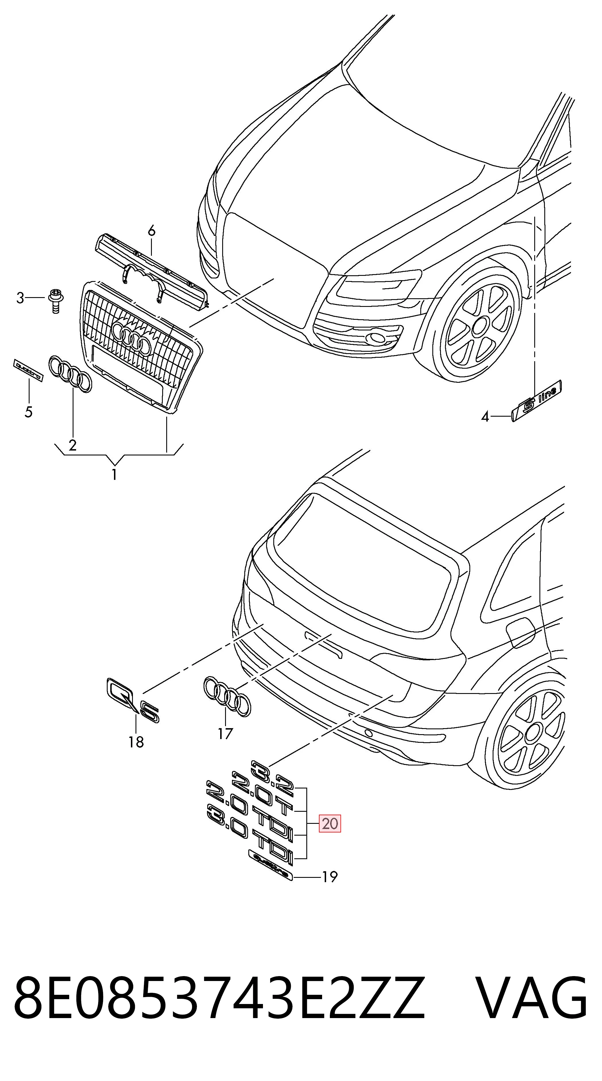  VAG 8E0853743E2ZZ precio, desde 47,39 EUR