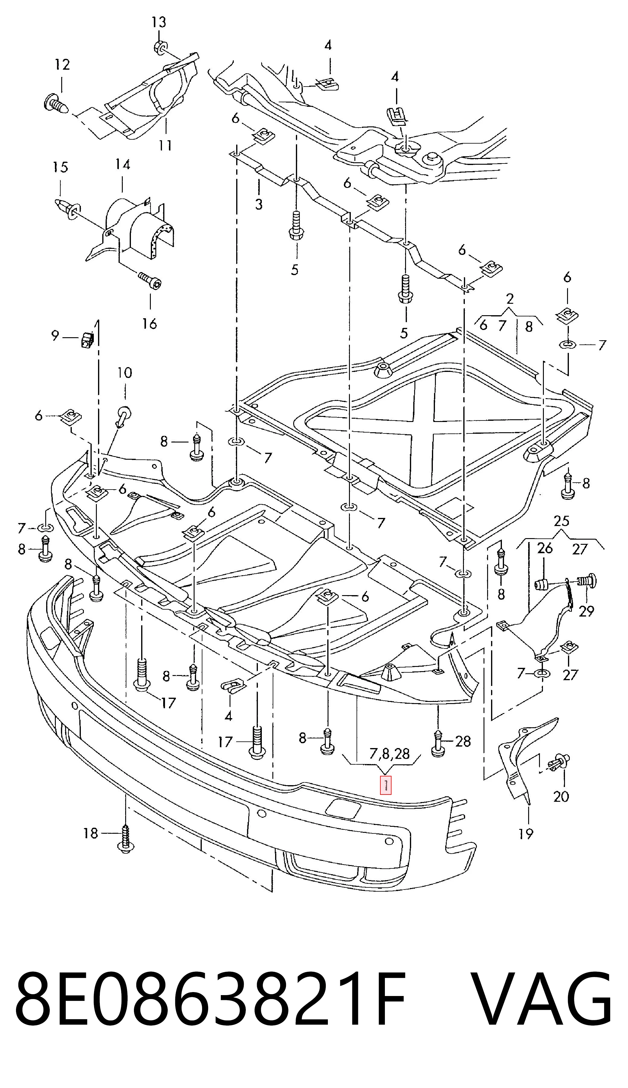  Protección motor / empotramiento Audi A4 