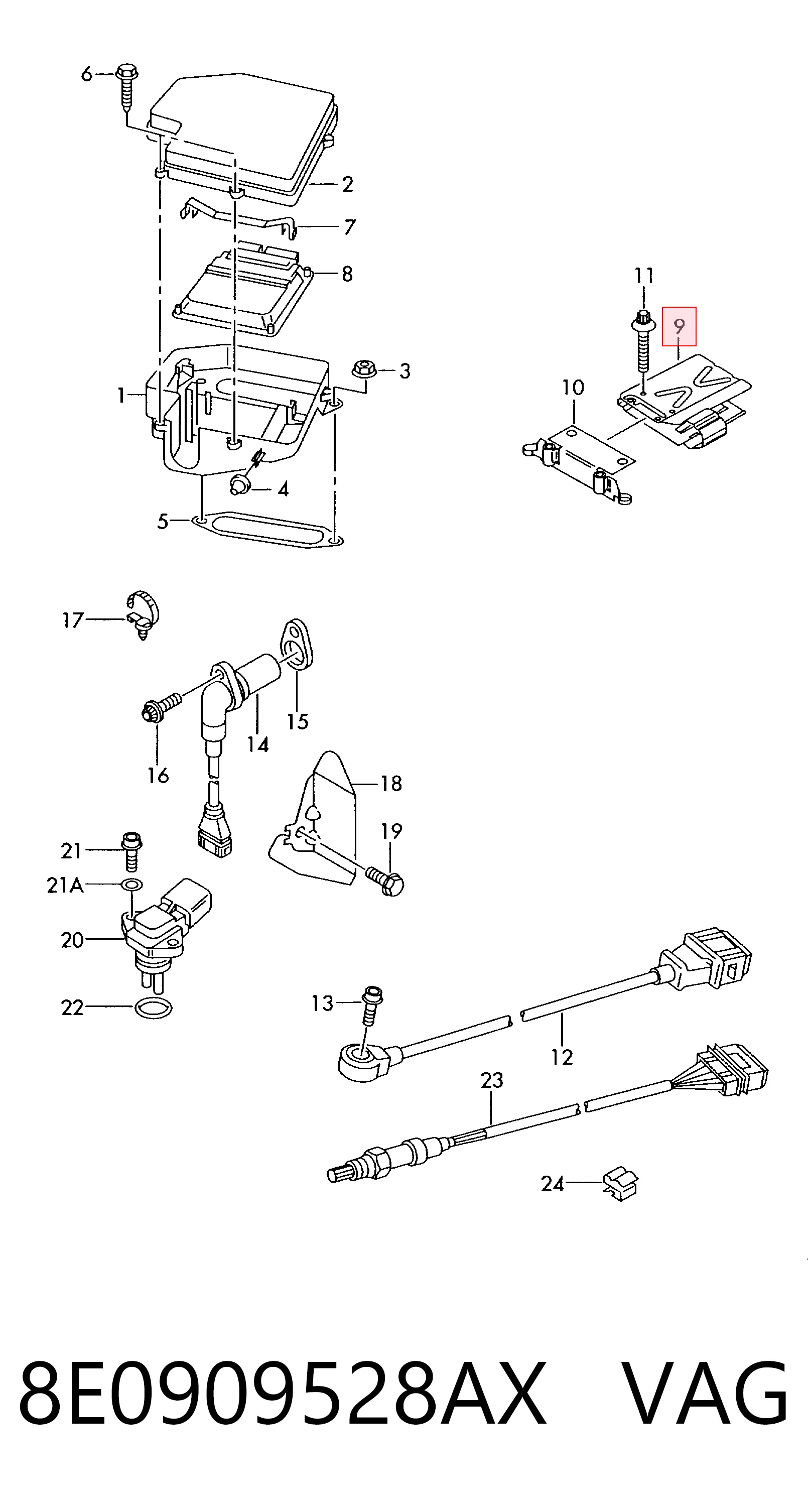 Unidad de control del motor  Audi A6 C5 sedán (4B2, 4B4) (1997 - 2005) precio, desde 66,55 EUR