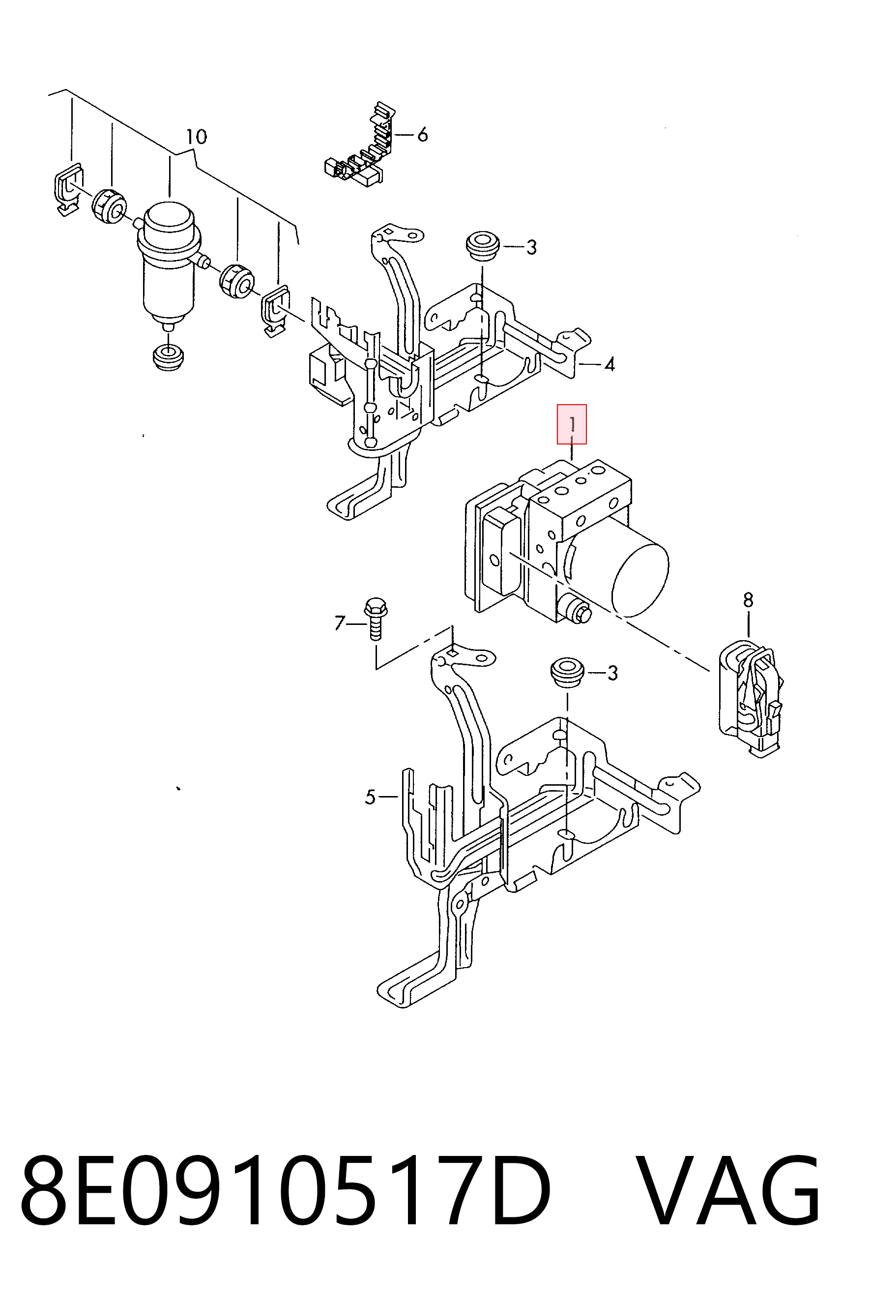 Unidad de control ABS hidráulico para Seat Exeo ST 3R5