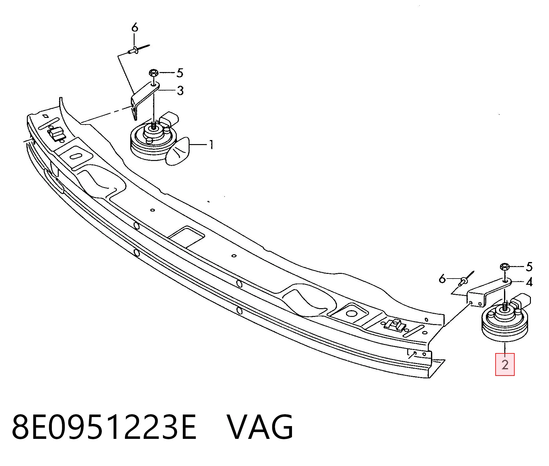 8E0951223E VAG Claxon