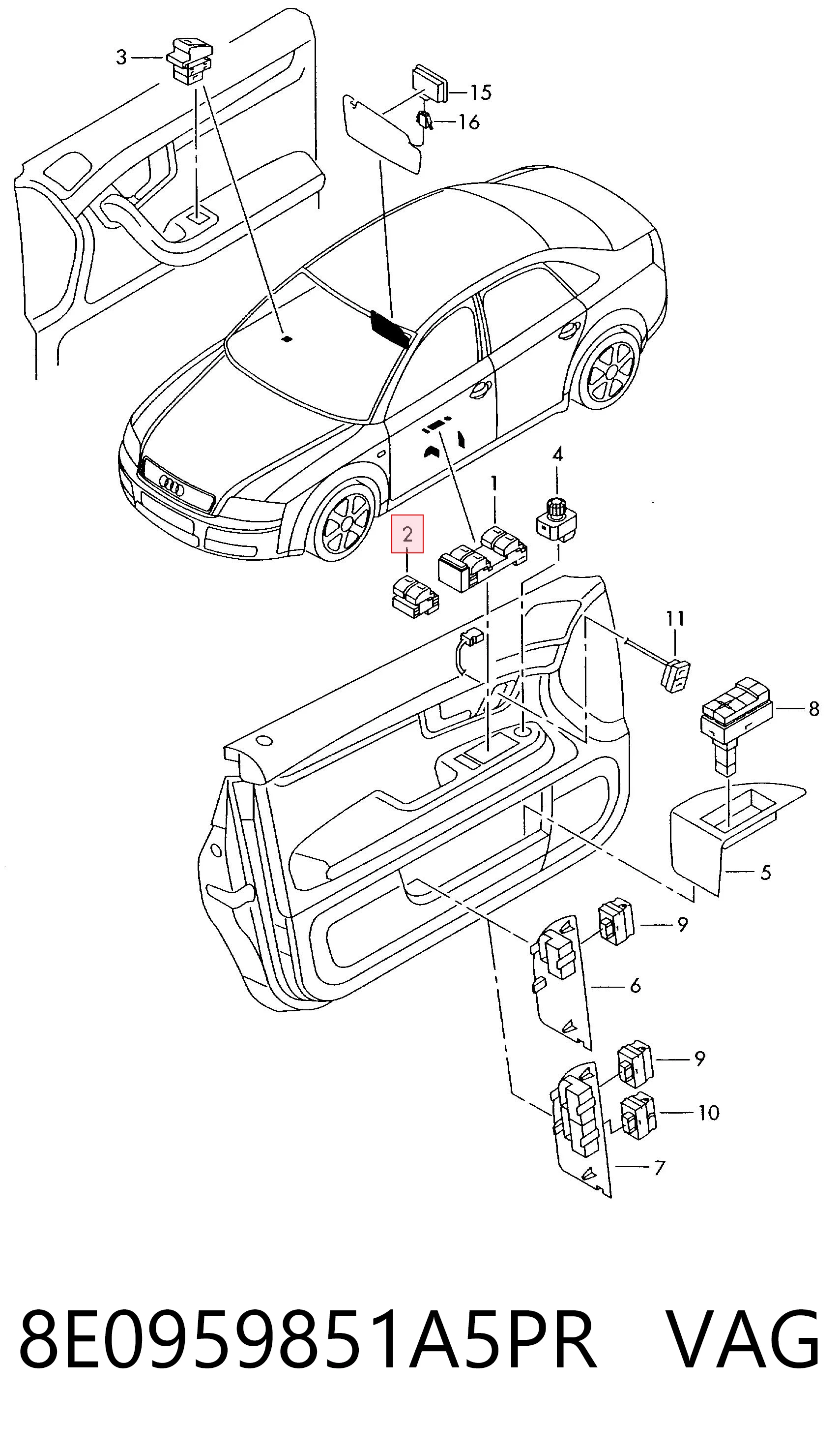 8E0959851A5PR VAG