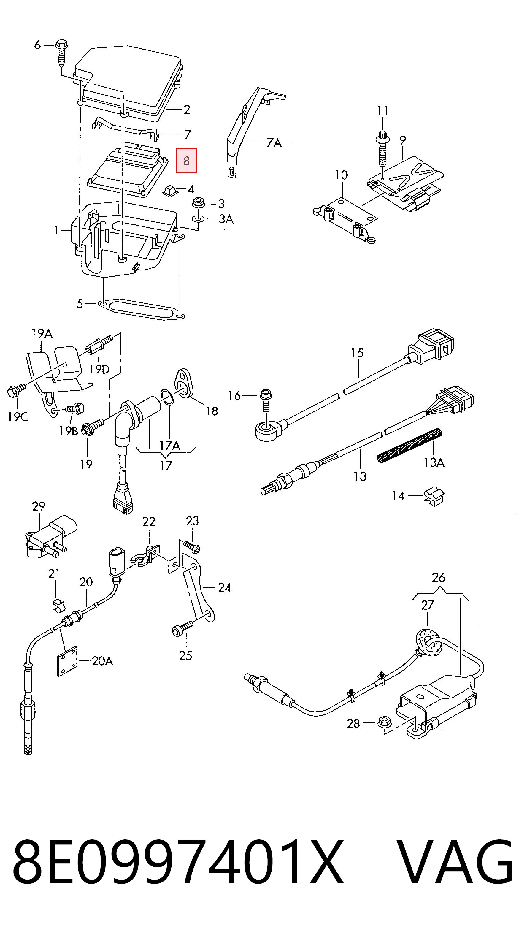 Unidad de control del motor  Audi A4 B6 descapotable (8H7) (2002 - 2005) precio, desde 71,15 EUR
