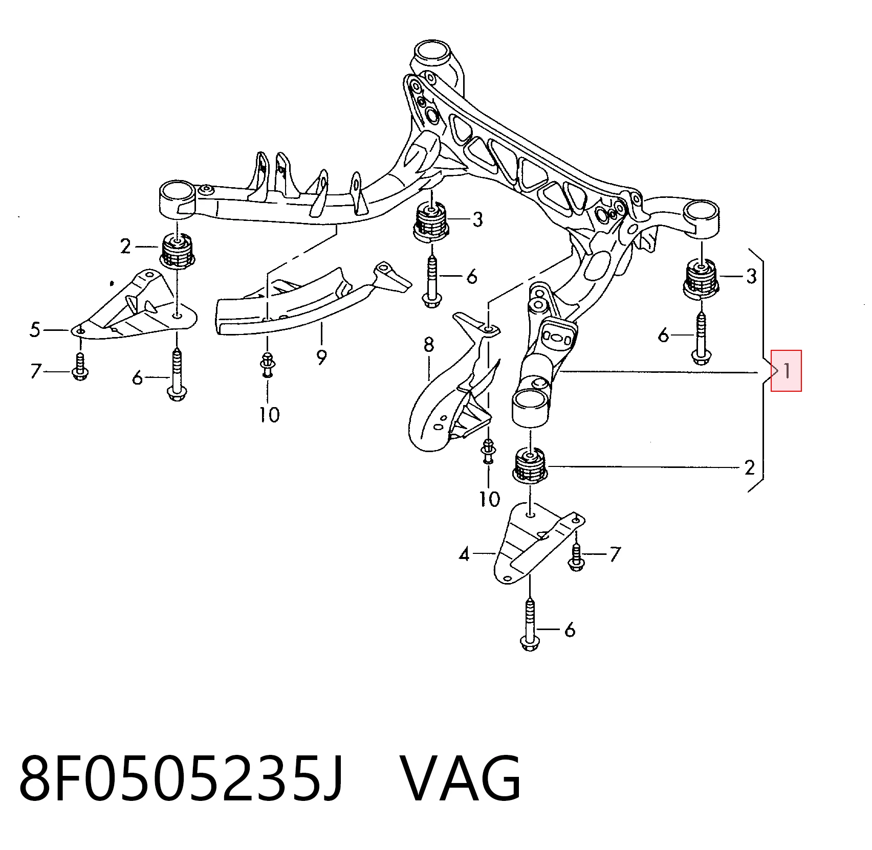 Puente trasero para Audi A4 Avant B8 8K5