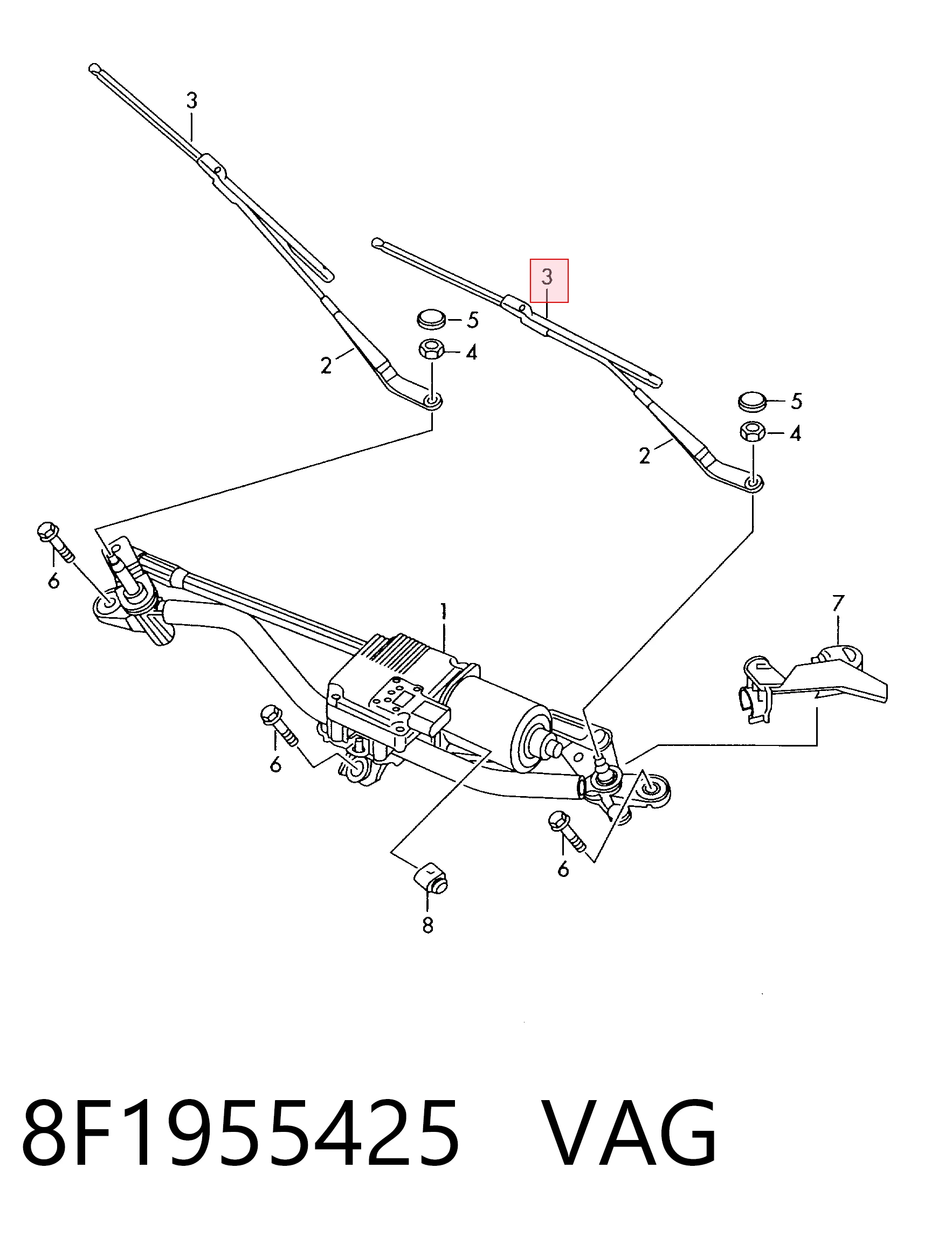 Limpiaparabrisas delantera para Audi TT  (FV3, FVP)