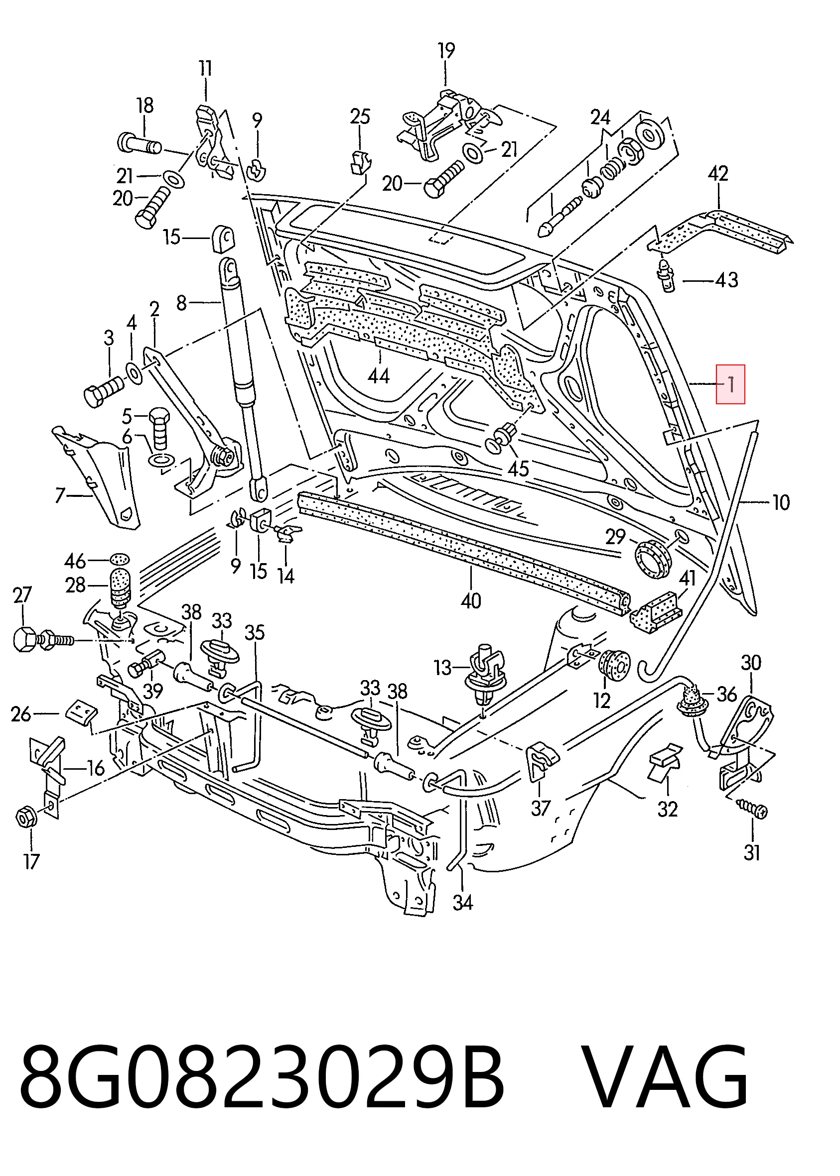 Capó del motor Audi 80 B4 sedán (8C2) (1991 - 1994) precio, desde 66,55 EUR