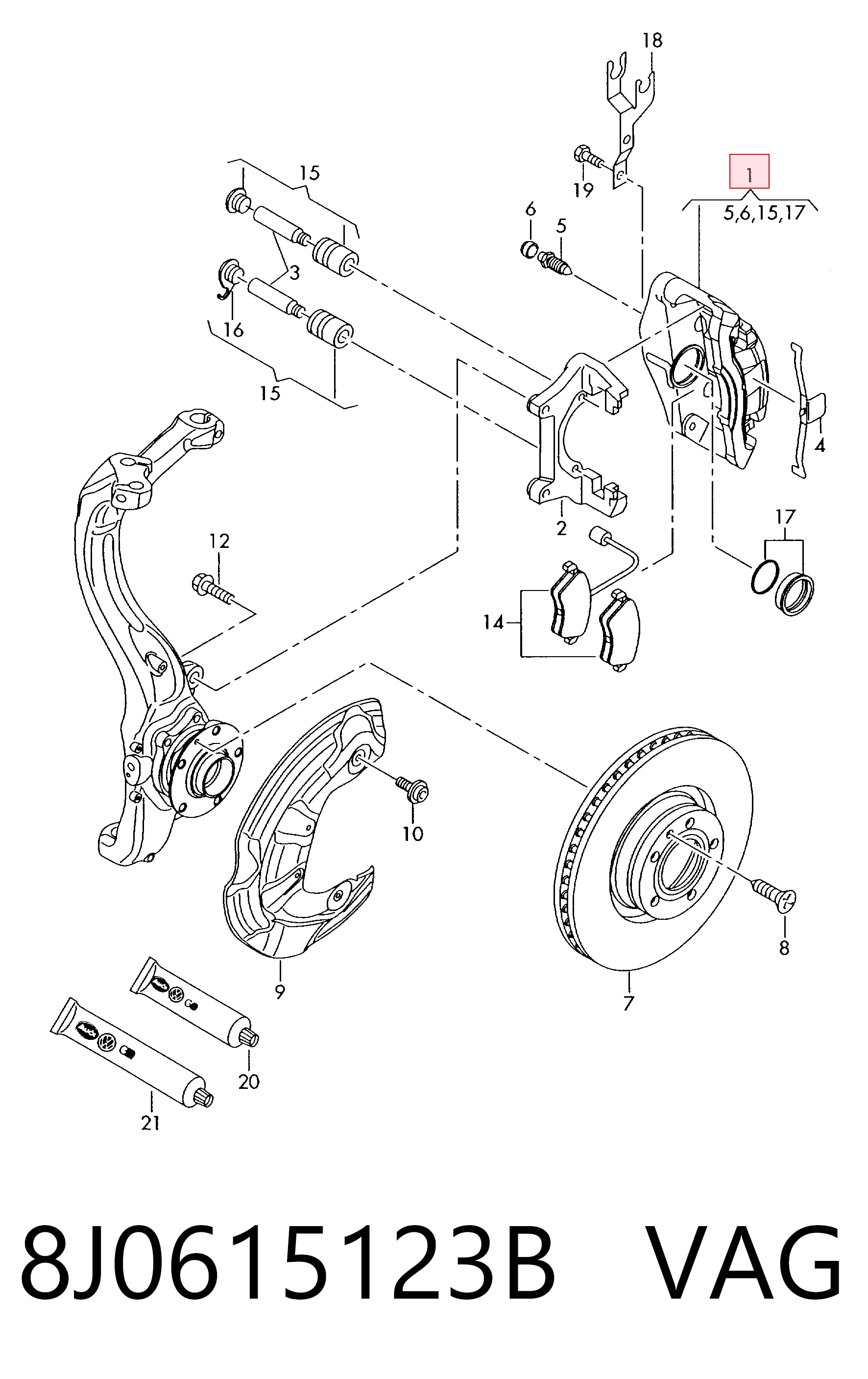 8J0615123B VAG