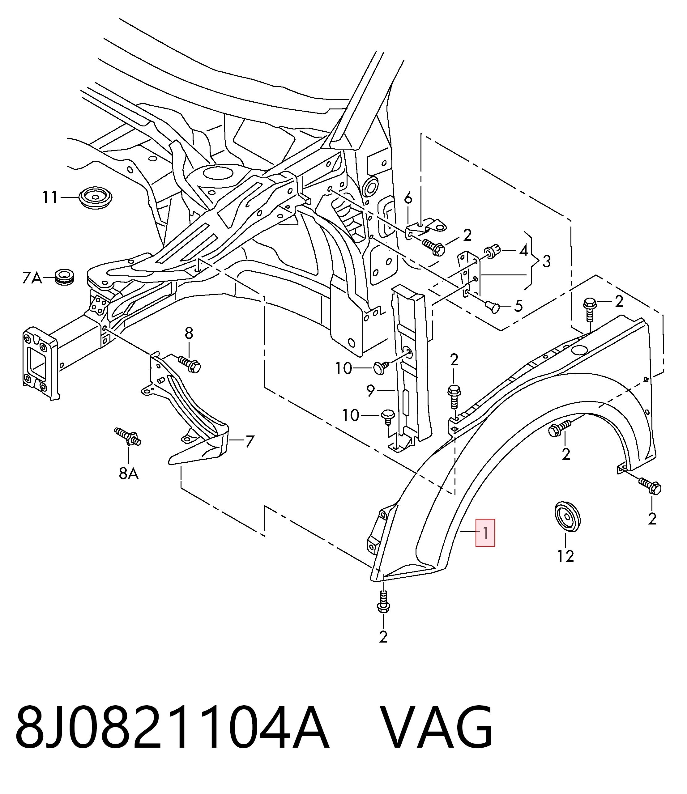 Comprar Aleta delantera derecha Audi TT 8J3 a bajo precio