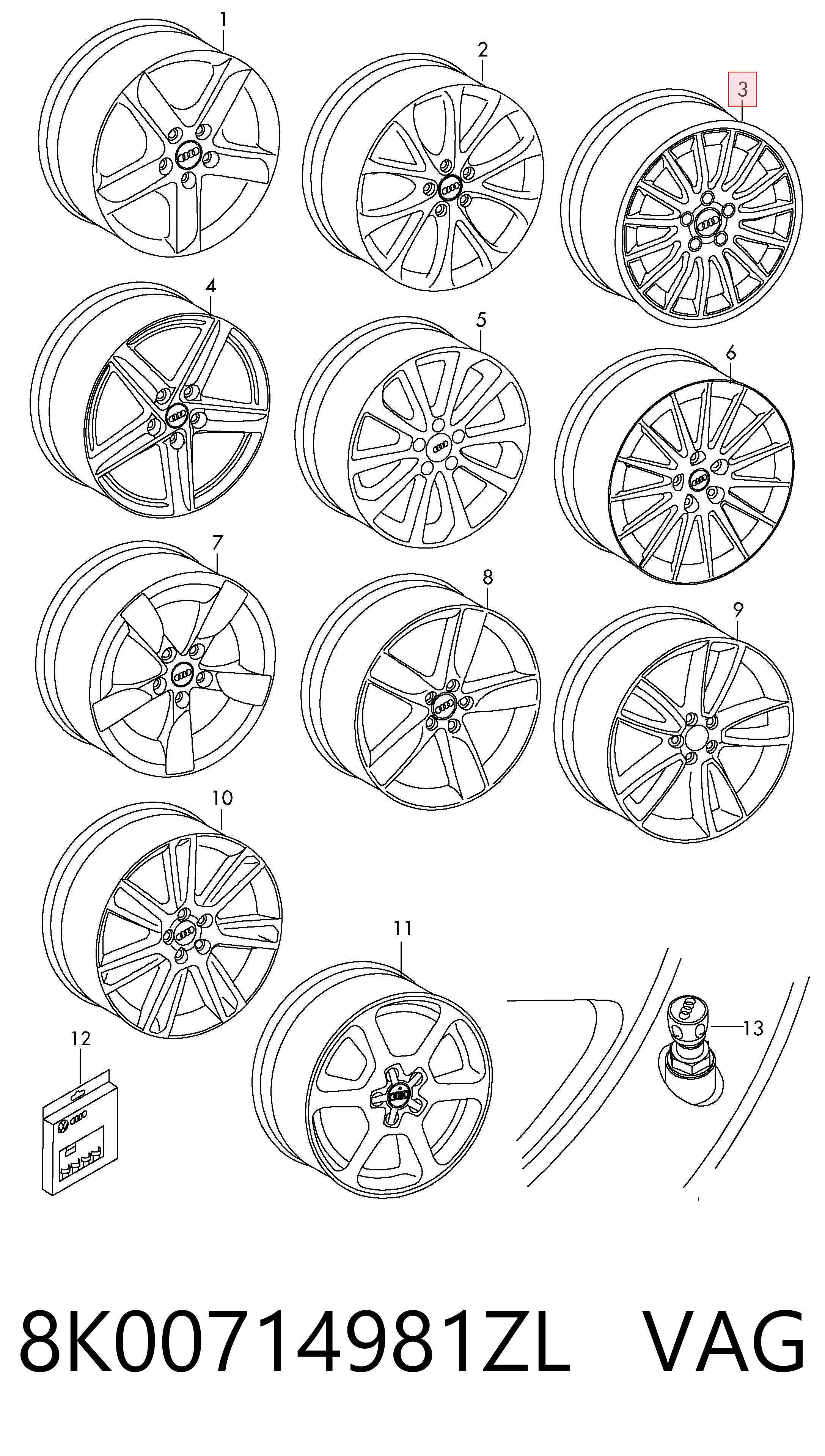 8K00714981ZL VAG Aros