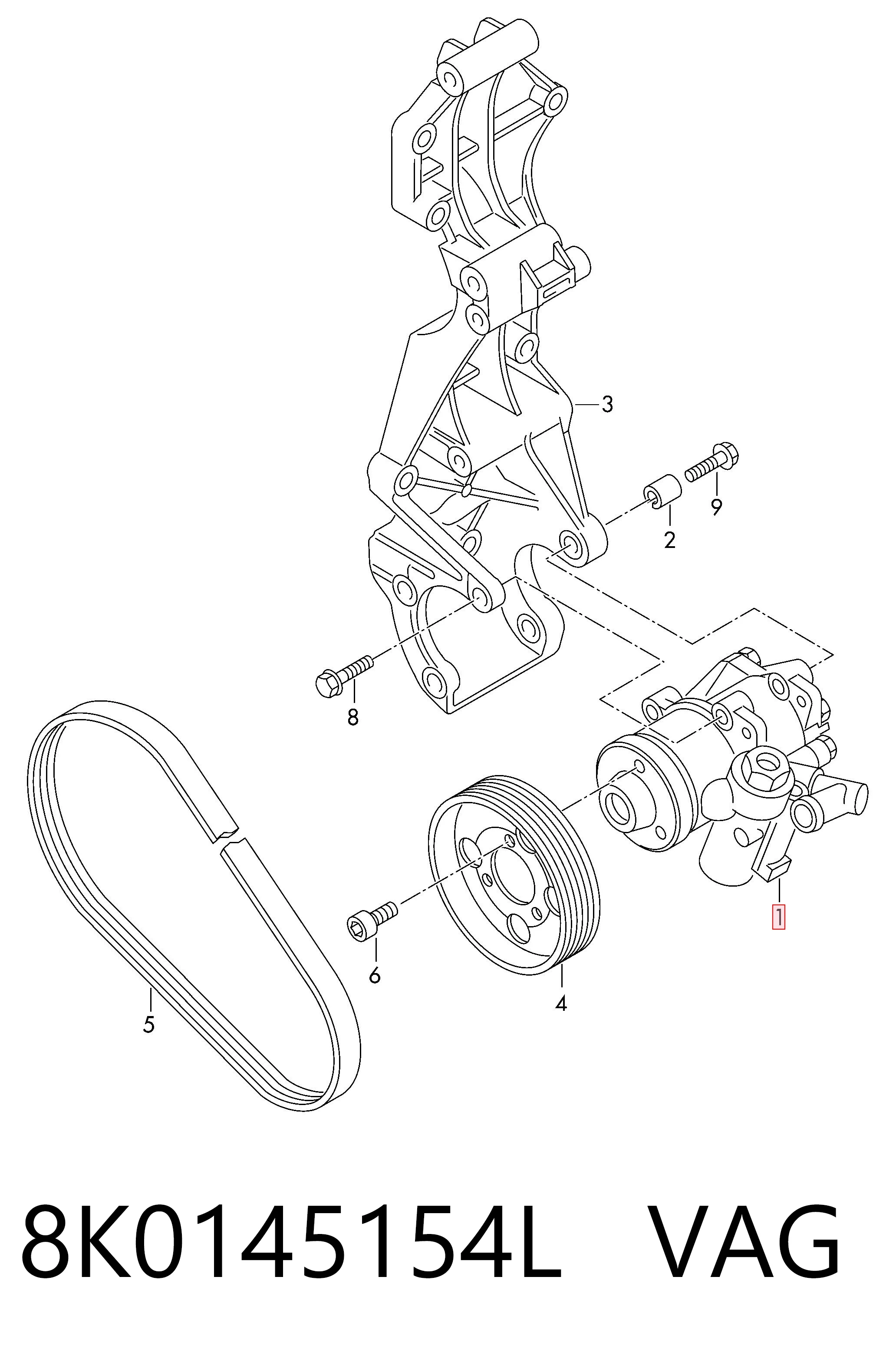 Comprar 8K0145154L VAG Bomba servodireccion