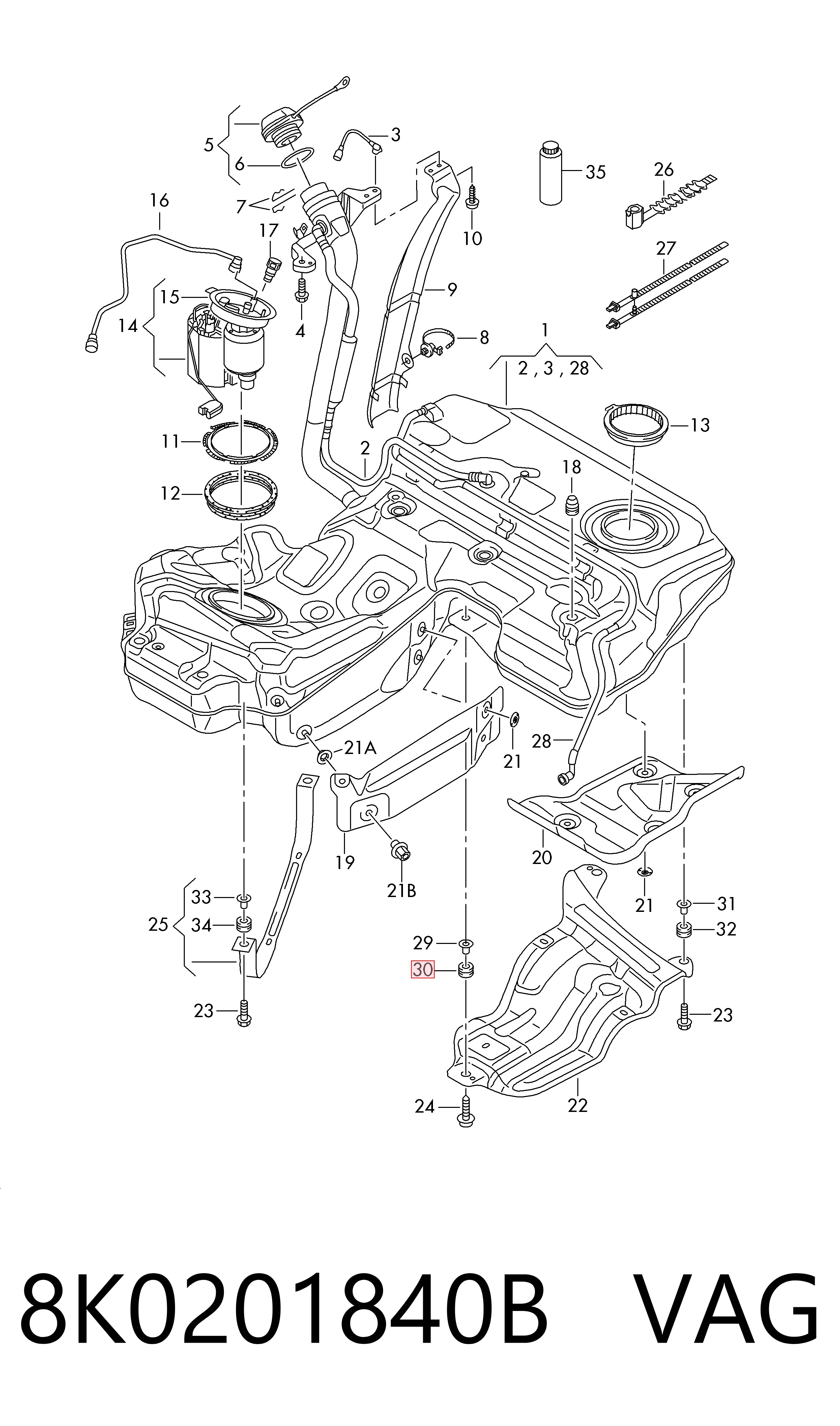8K0201840B VAG 