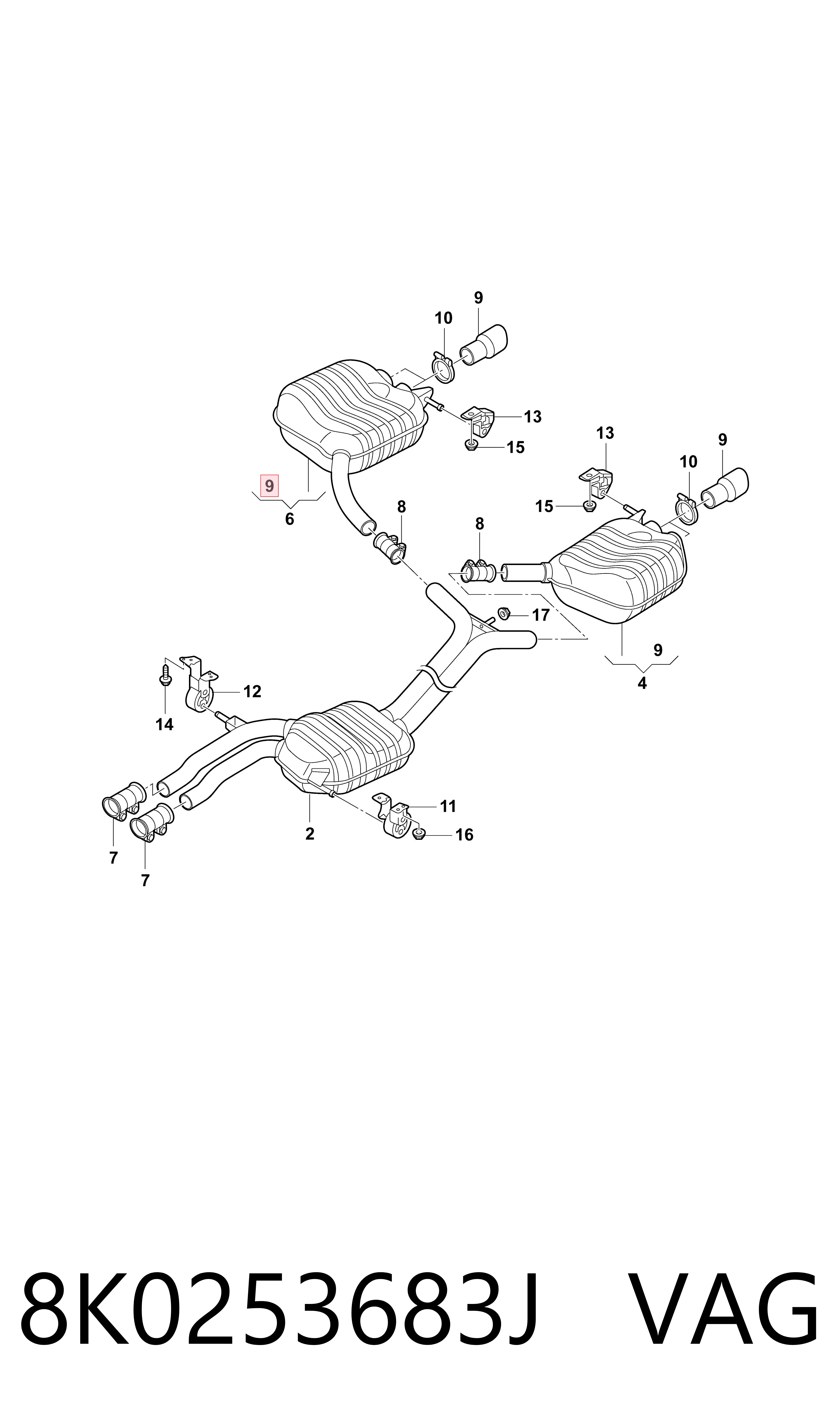 Comprar Silenciador trasero Audi Q5  8RB