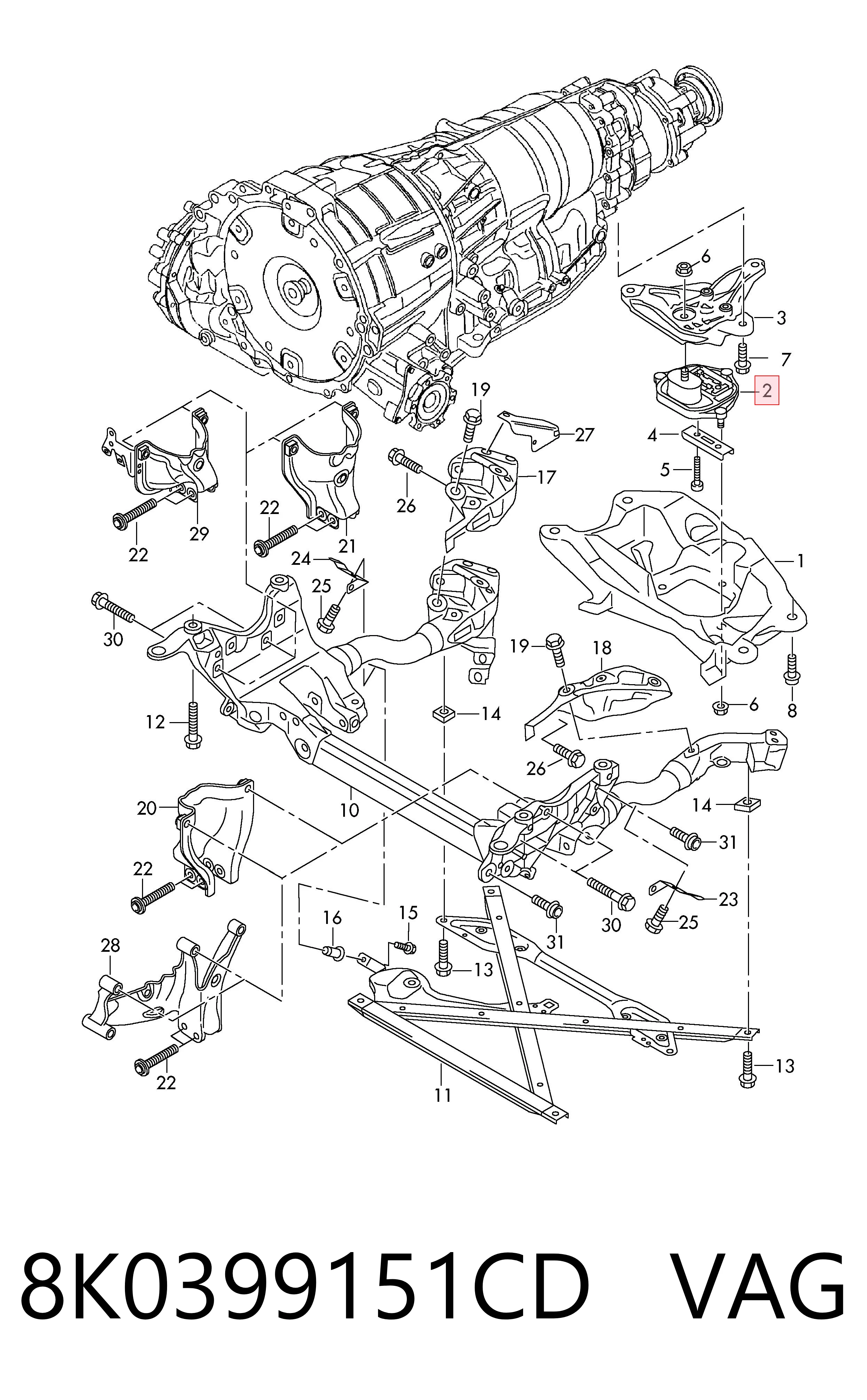 Taco de caja de cambios Audi A4  desde 40,49 €
