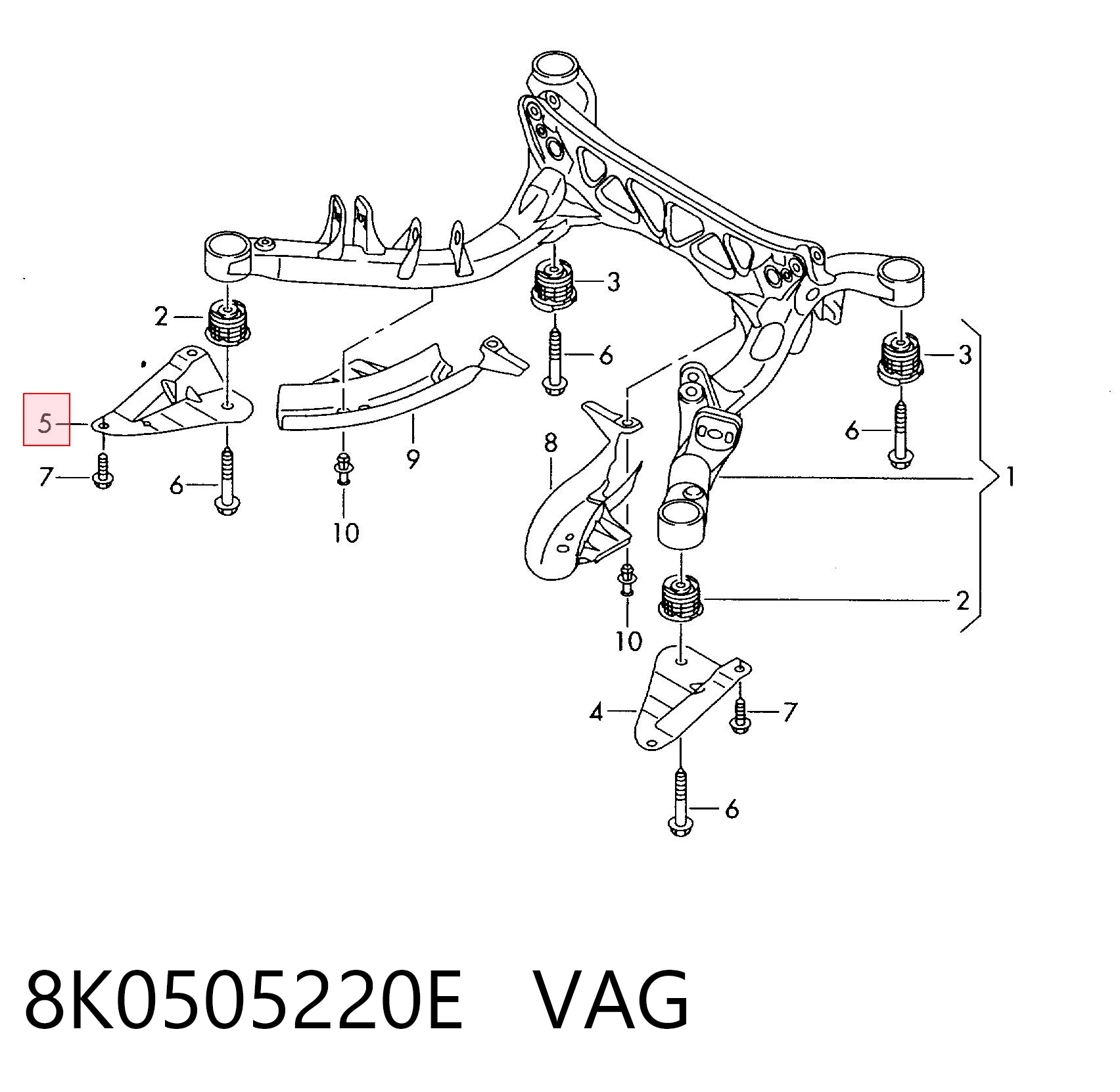 8K0505220E VAG