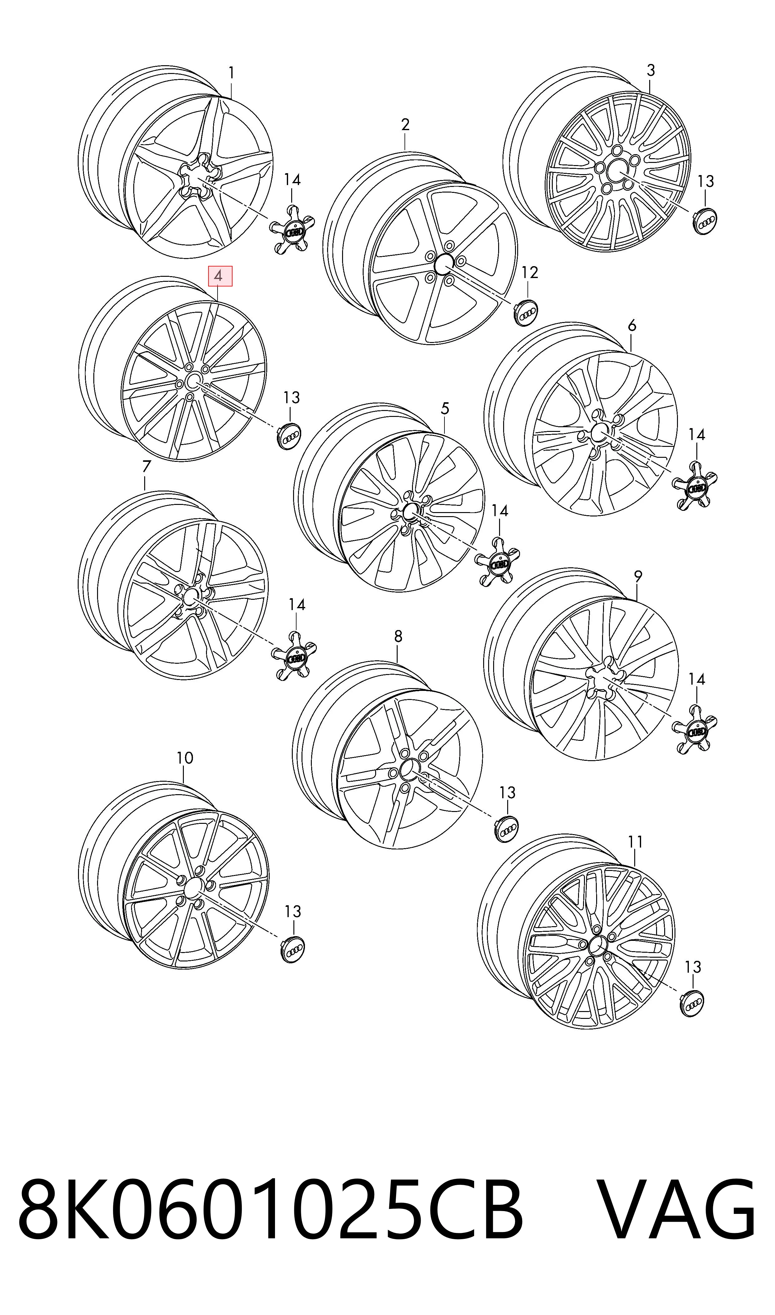 8K0601025CB VAG