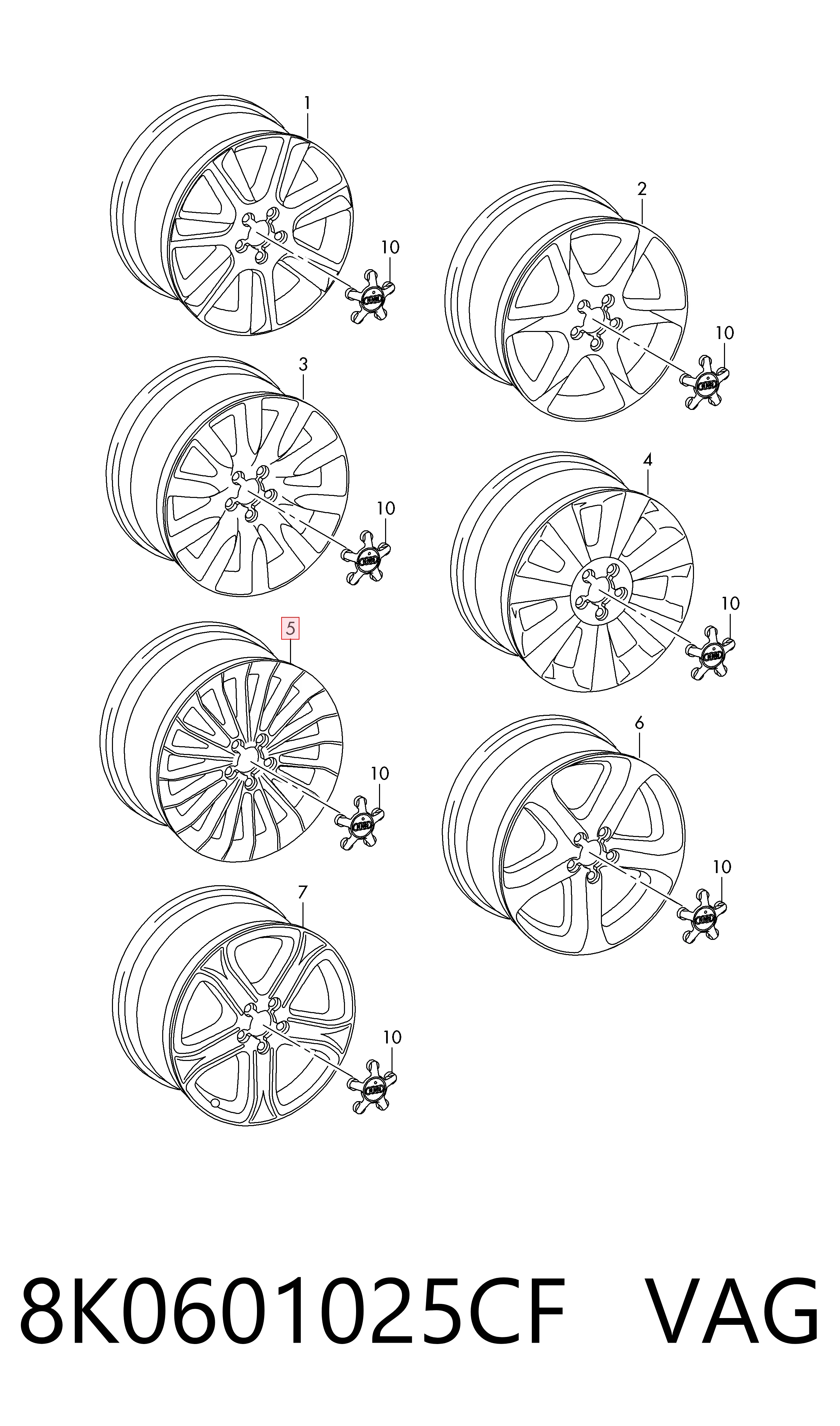8K0601025CF VAG Aros