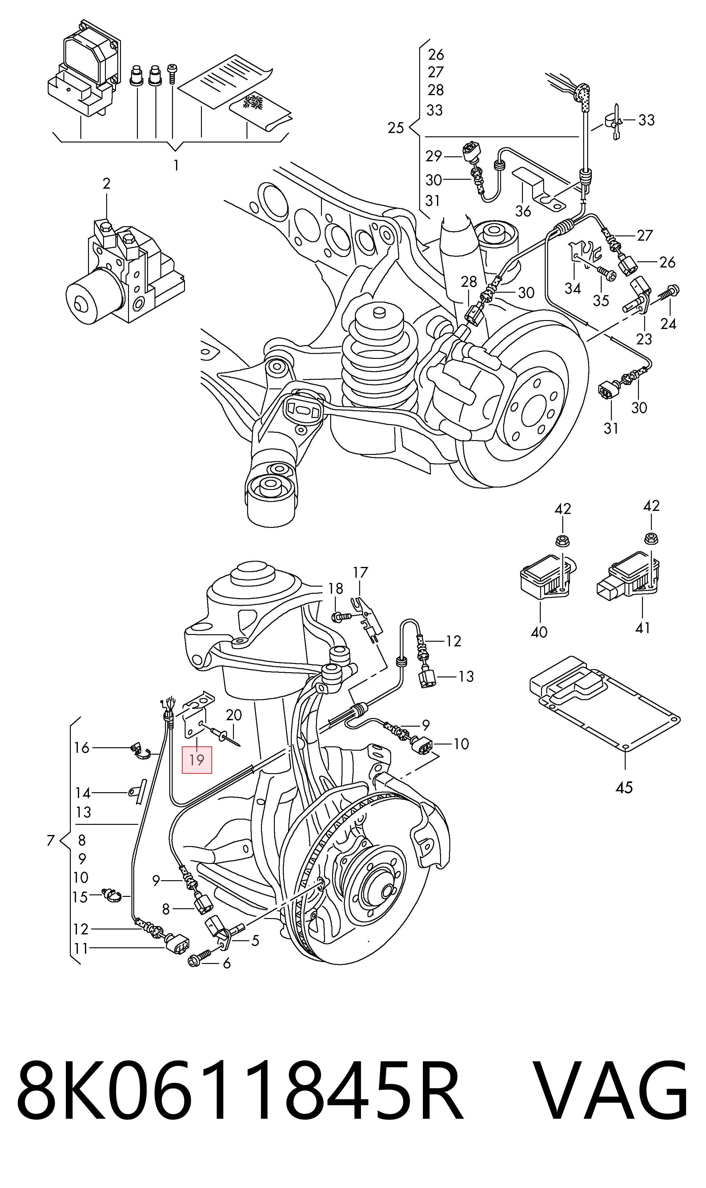 8K0611845R VAG