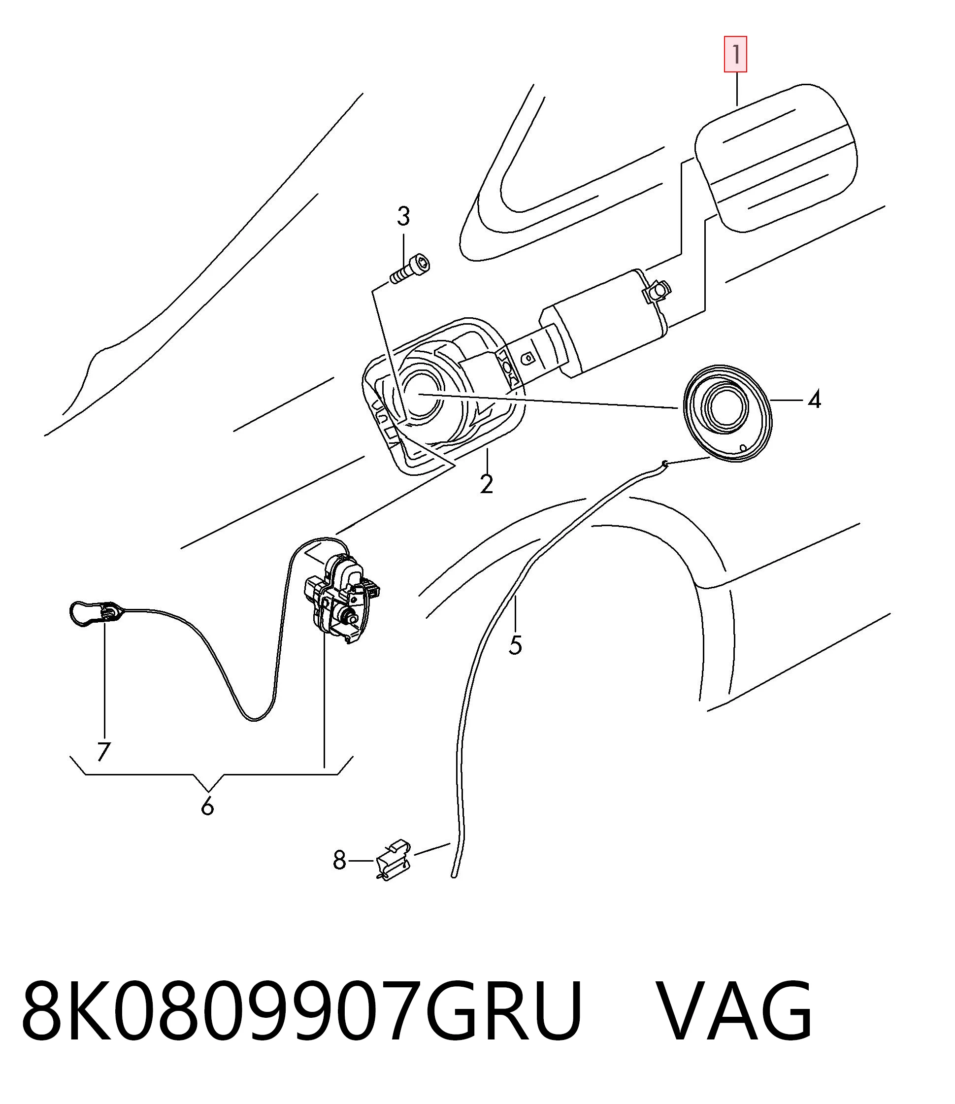 Comprar Tapa de la gasolina Audi A4 B8 8K2