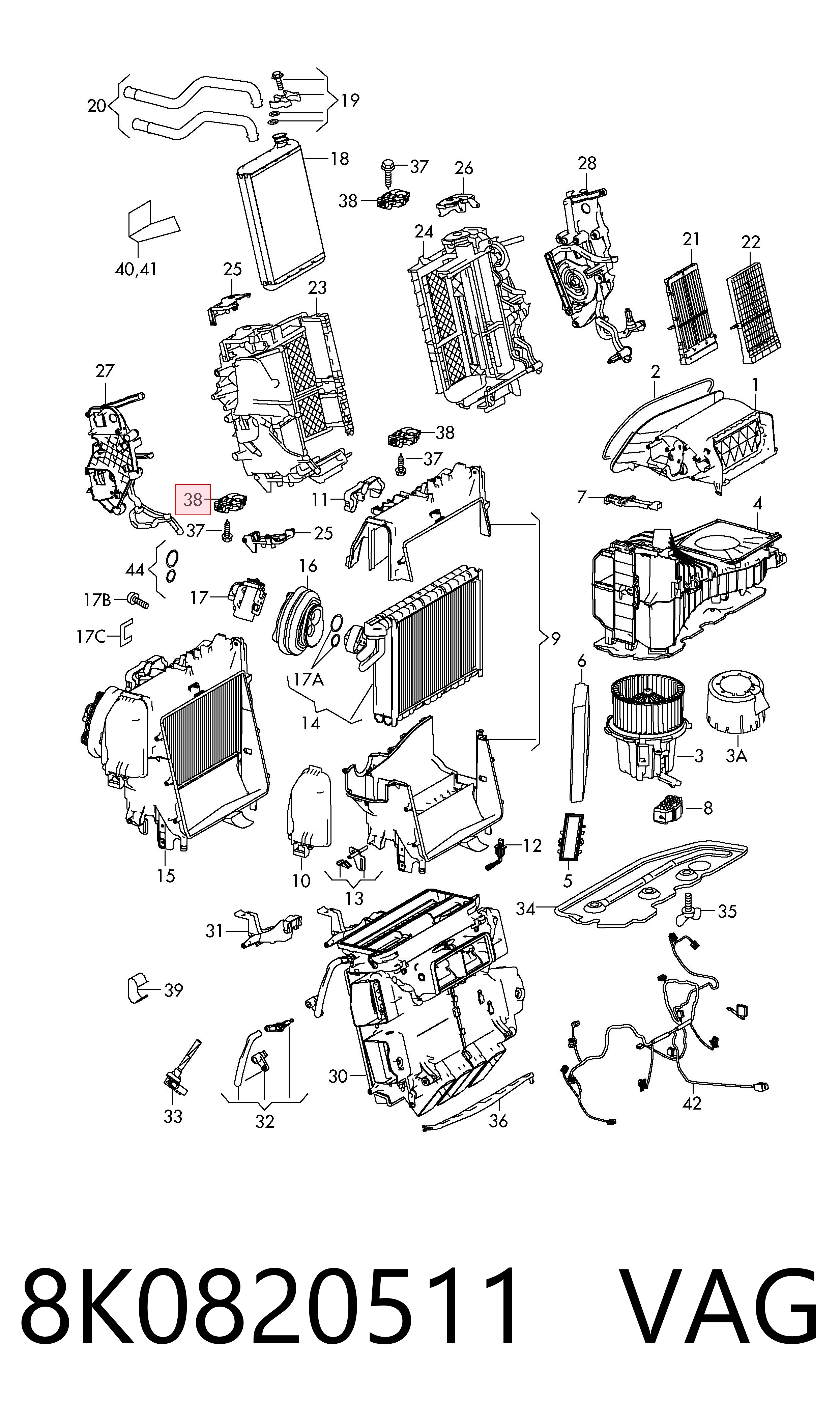 Actuador de compuerta de la calefacción para BMW 7 F01, F02, F03, F04