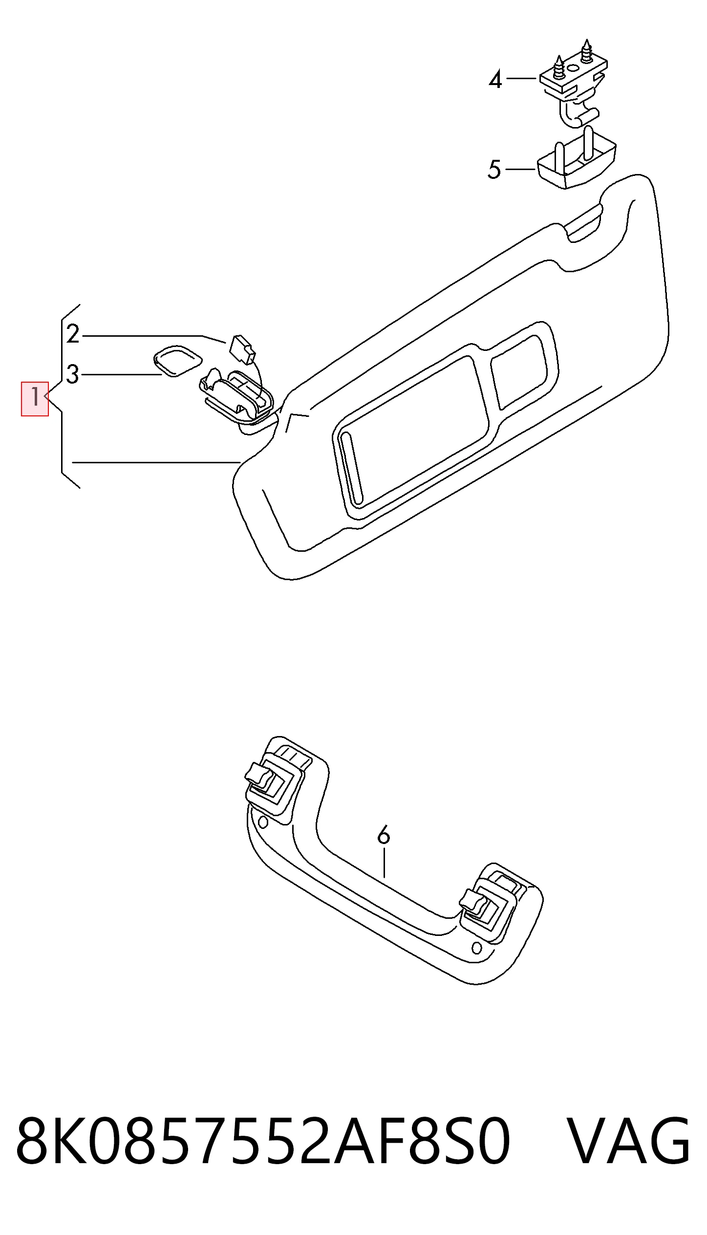 Visera para Audi A5 Sportback 8TA