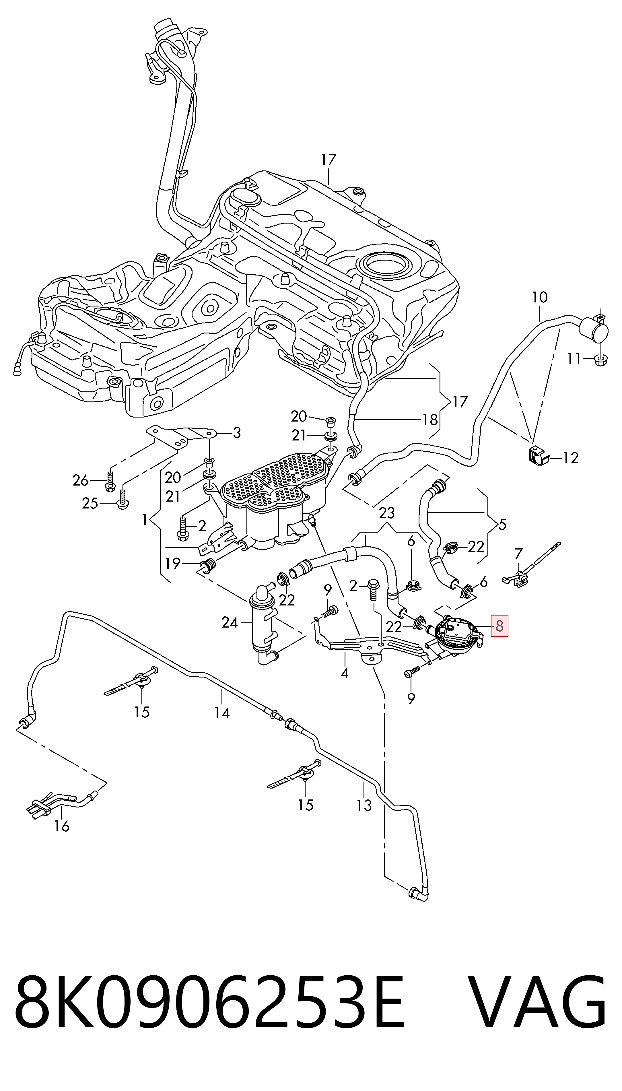  Valvula de purga del canister Audi A4 
