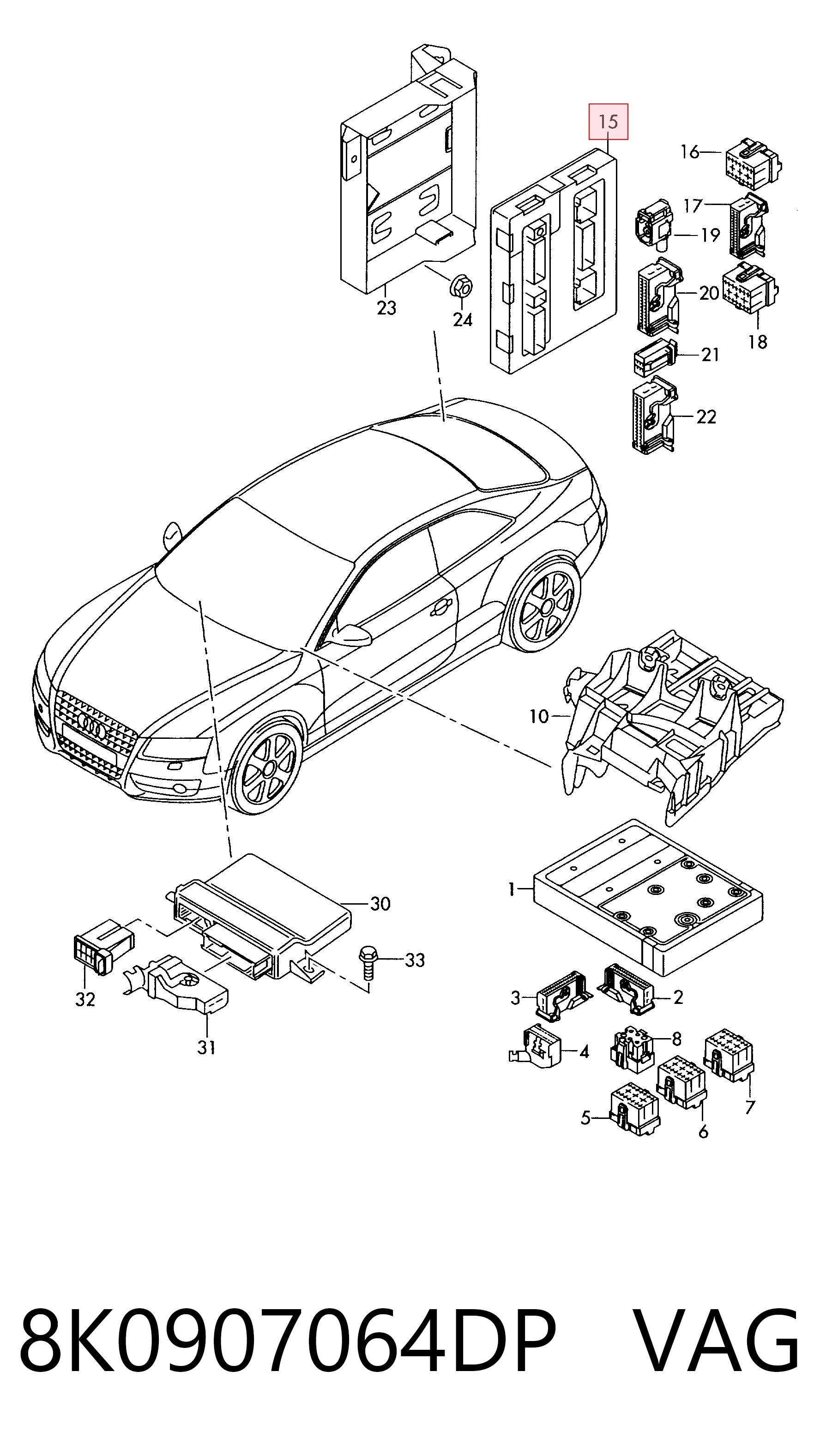 Unidad de confort Audi A4 B8