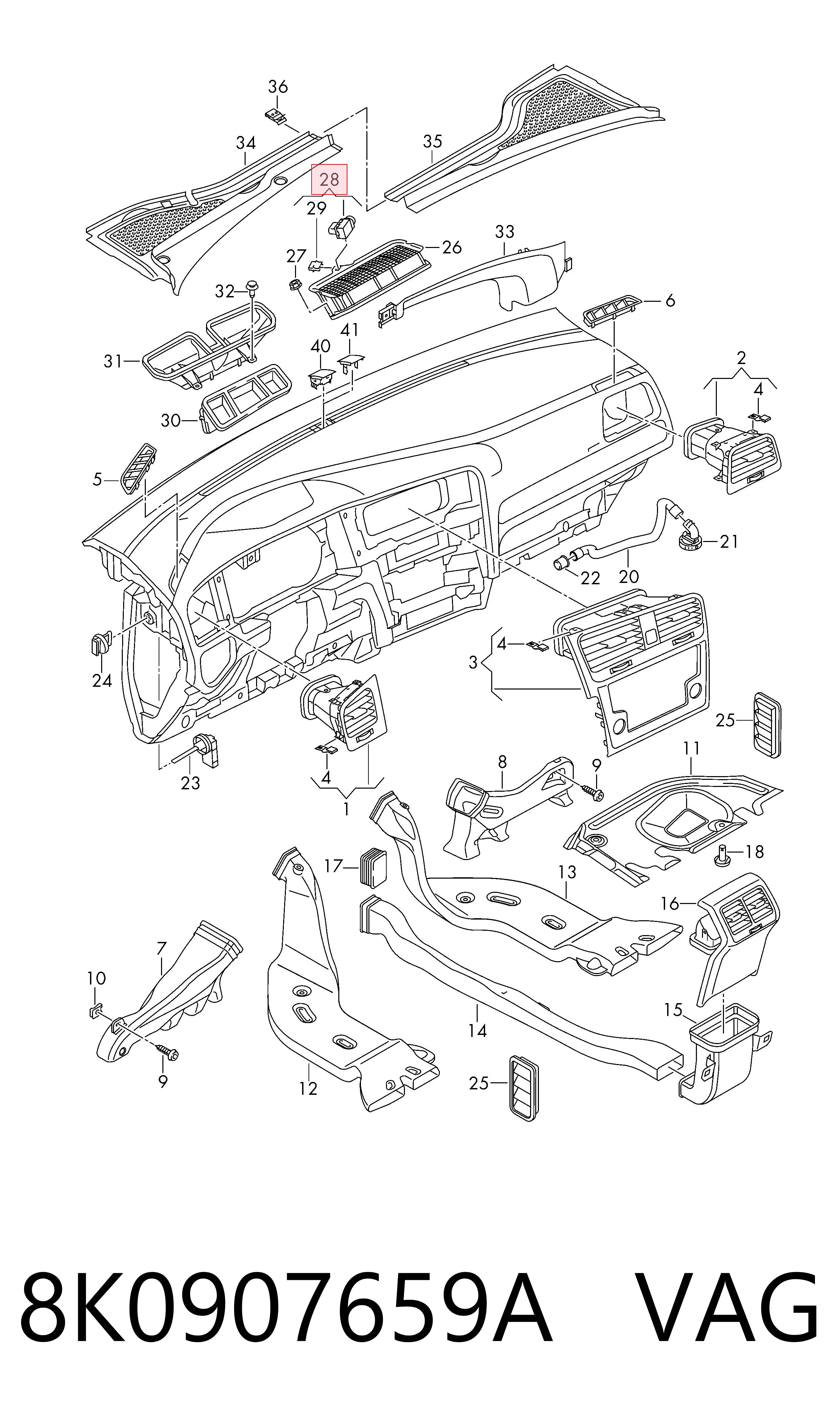 8K0907659A VAG Sensor de contaminación del aire