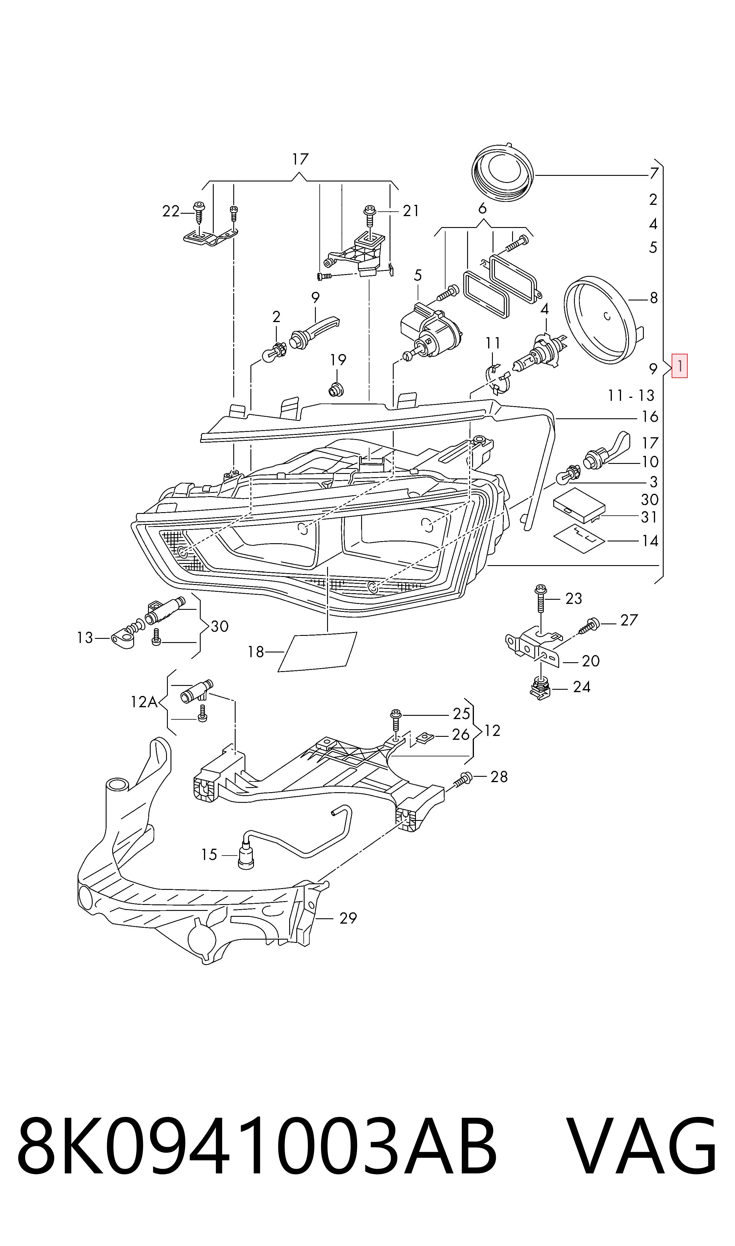 8K0941003AB VAG Faros