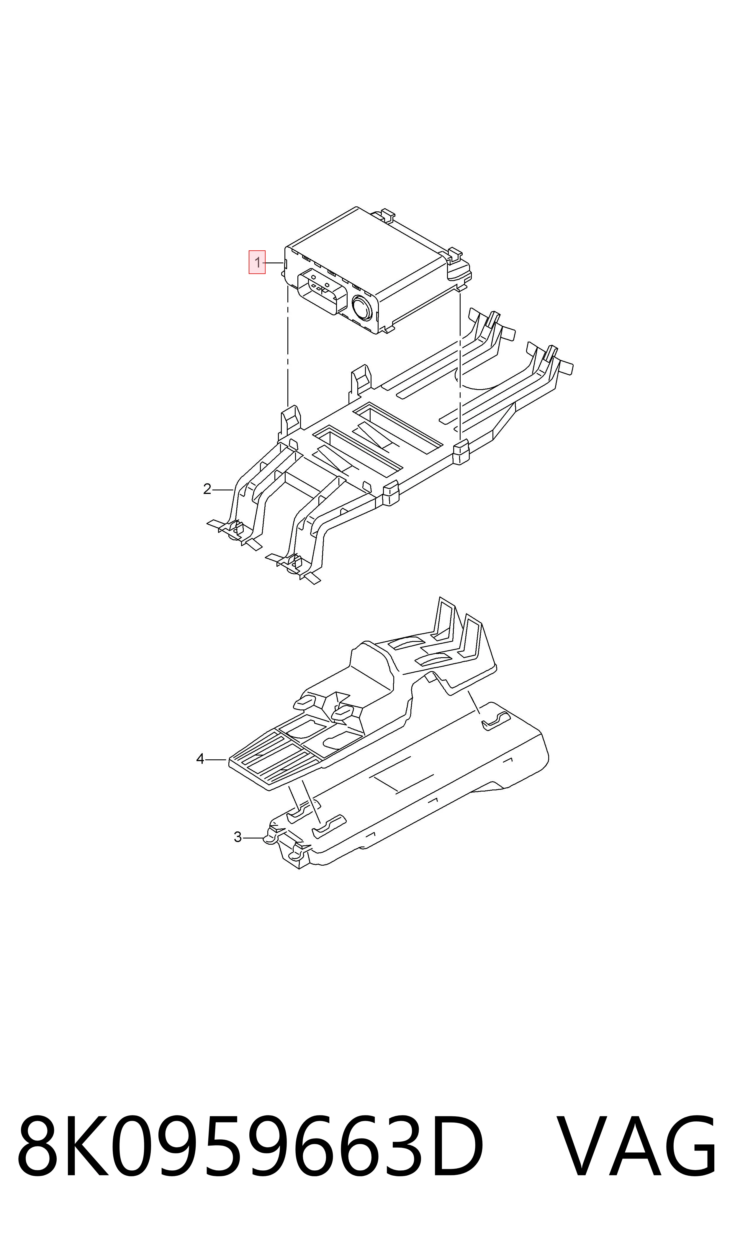 8K0959663D VAG Estabilizador de voltaje
