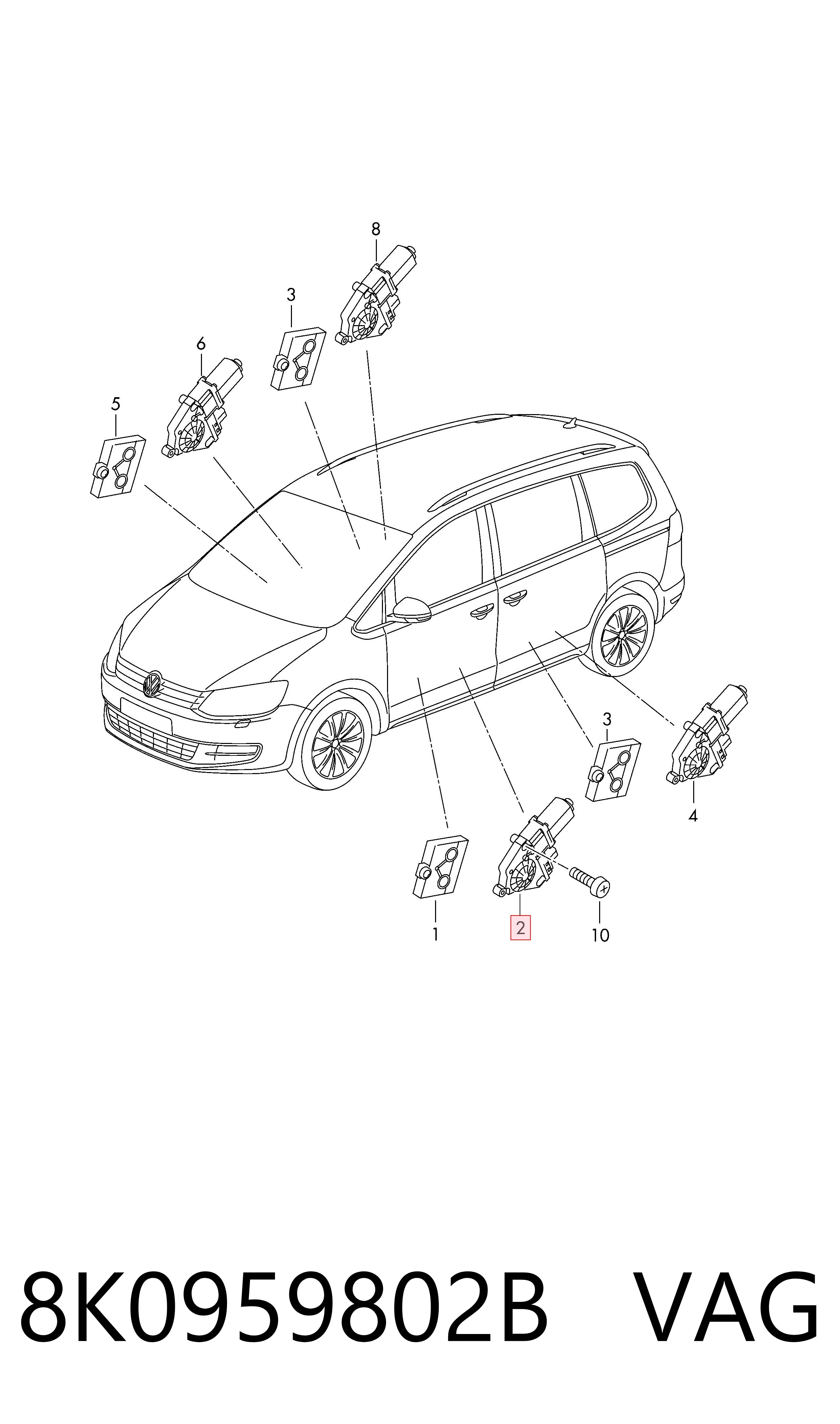 Motor del elevalunas de la puerta delantera derecha VAG 8K0959802B precio, desde 34,85 EUR