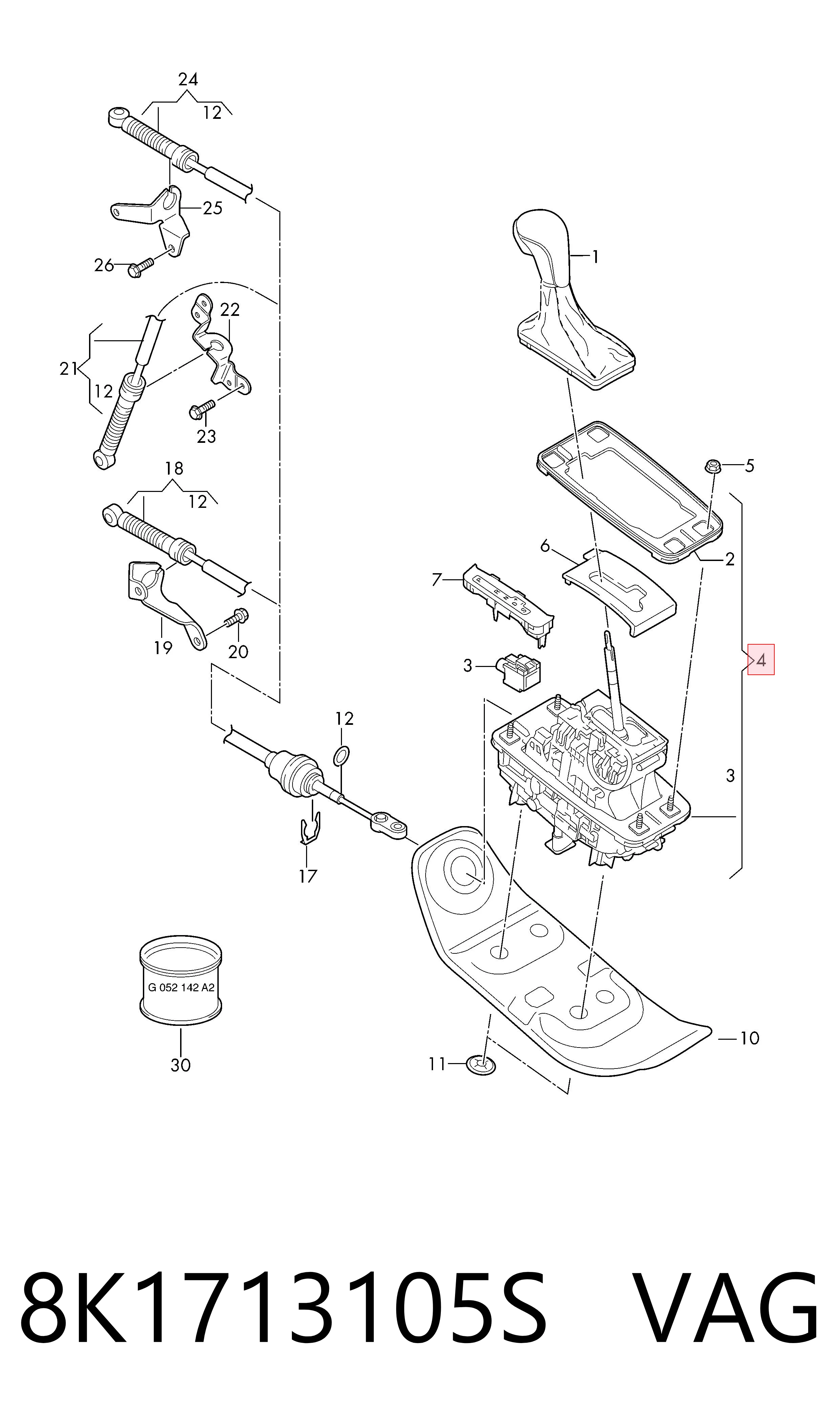 Comprar Mecanismo selector de marchas Audi A6  4G2, 4GC a bajo precio