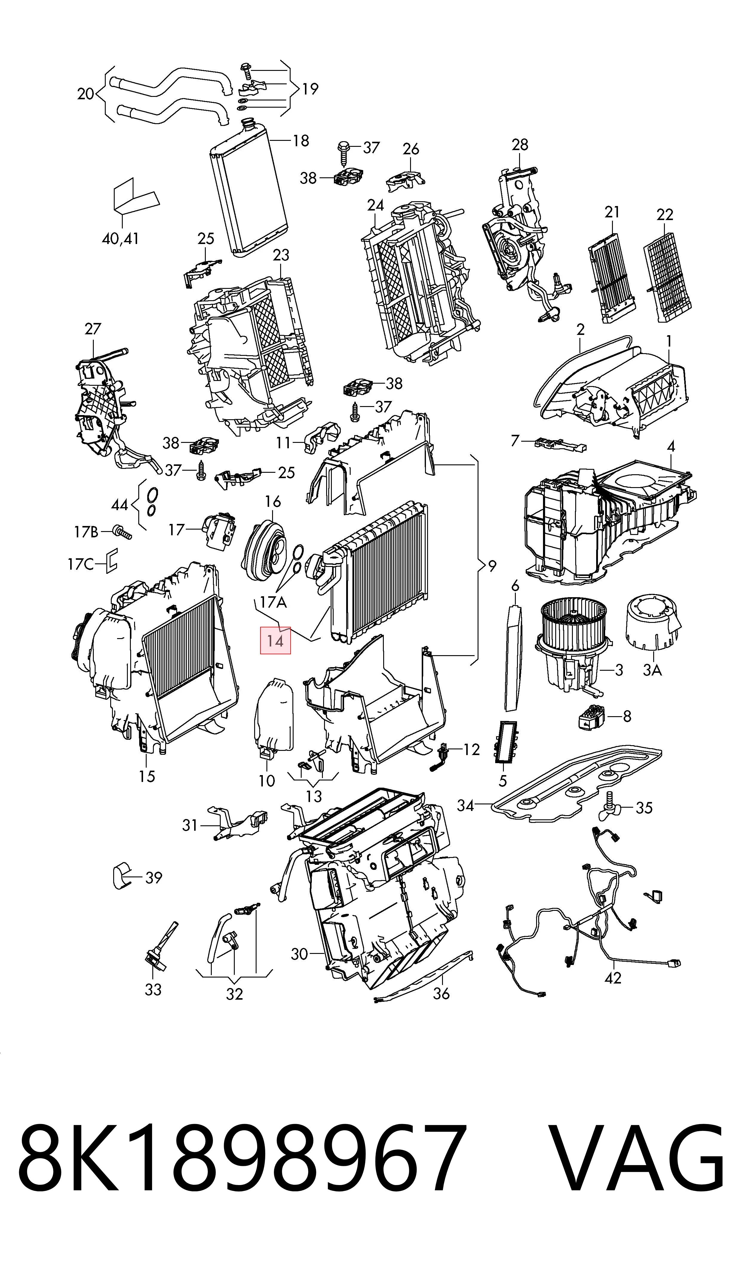 Comprar Evaporador de aire acondicionado Audi A4  8K5 a bajo precio
