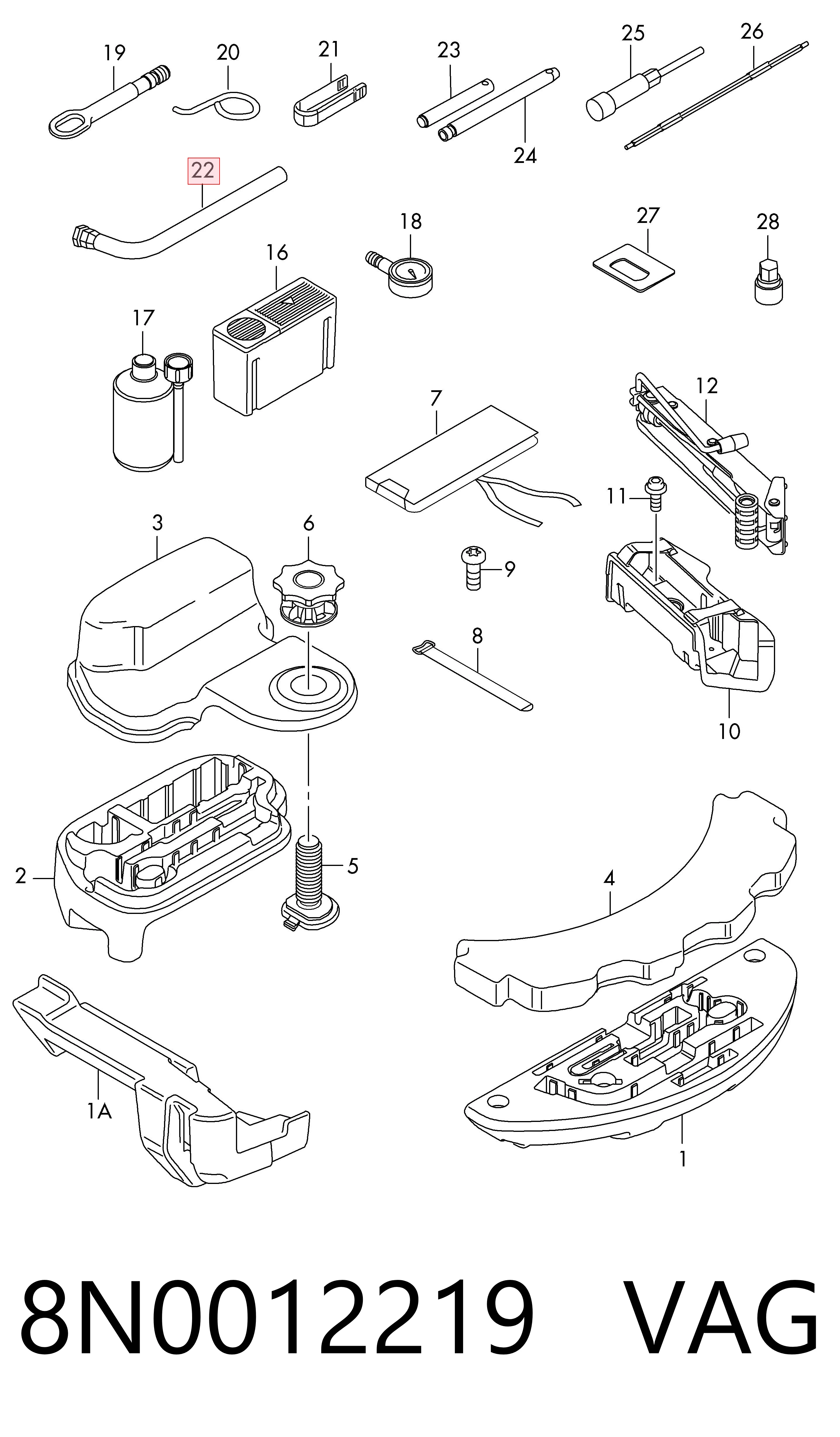 Llave de cruceta VAG 8N0012219 precio, desde 34,77 EUR