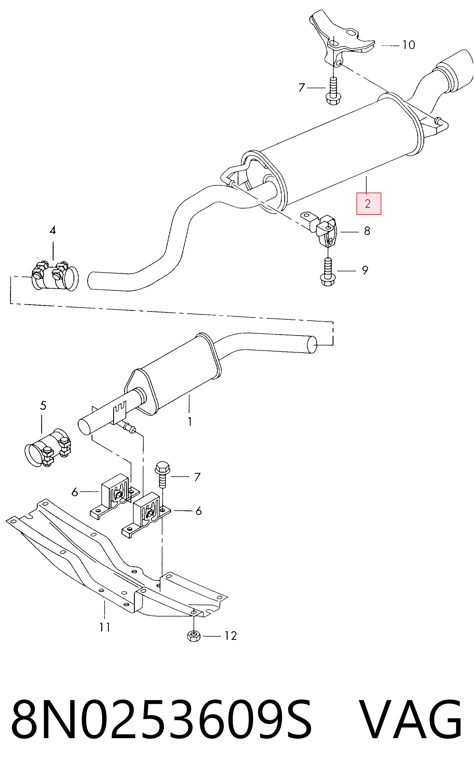 Comprar Silenciador trasero Audi TT  8N9 a bajo precio