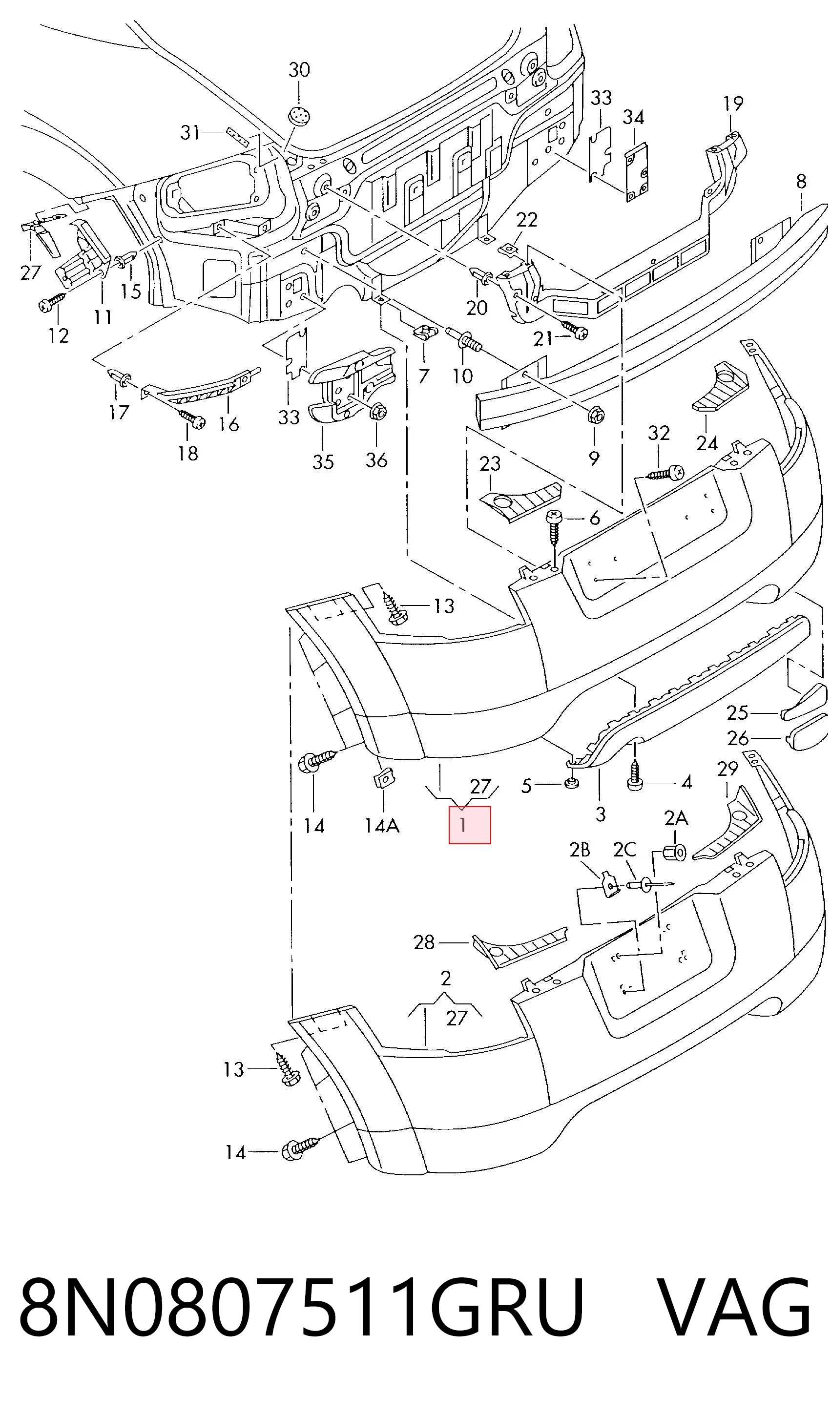 Paragolpes trasero Audi TT  coupé comprar en España