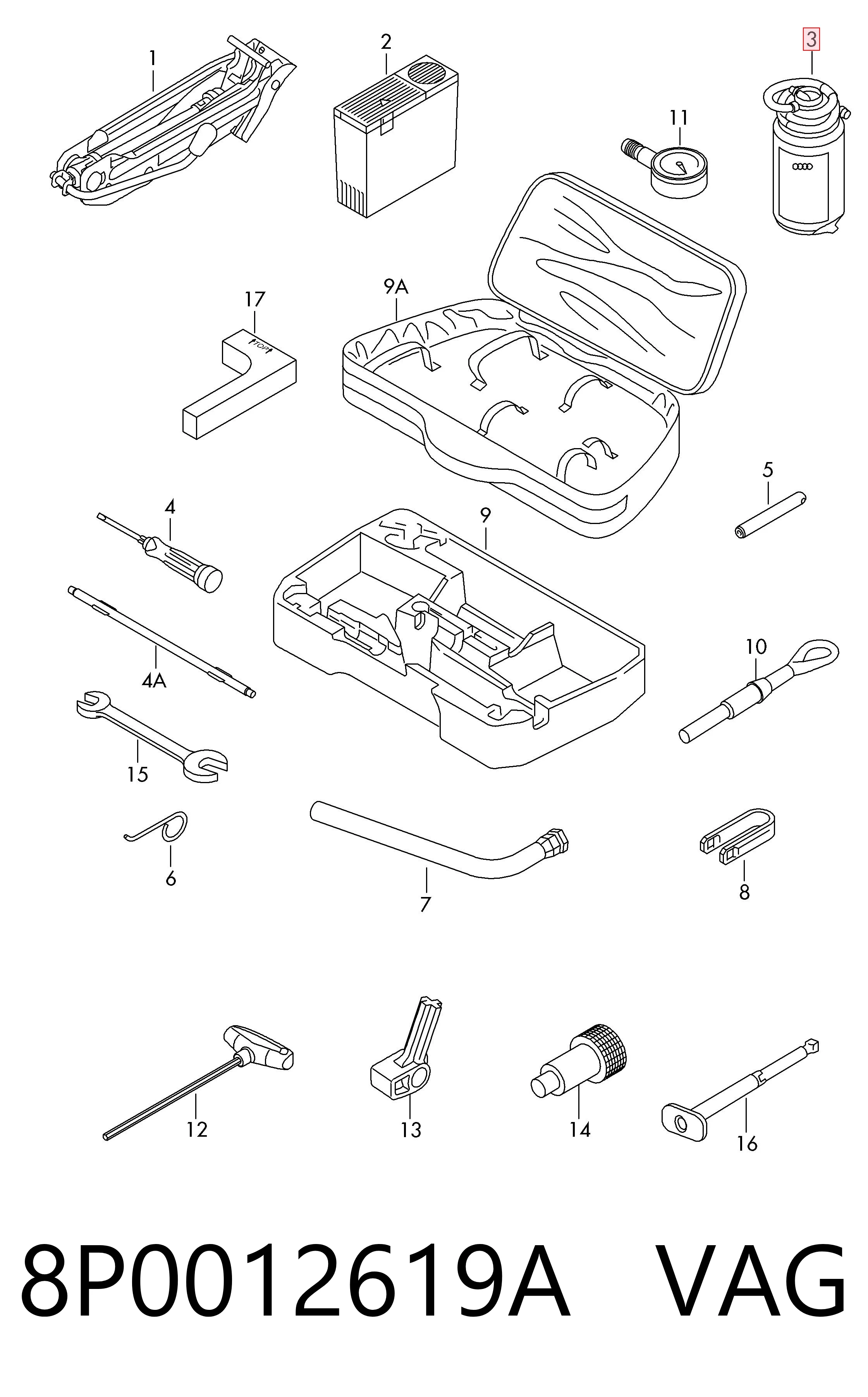 8P0012619A VAG 