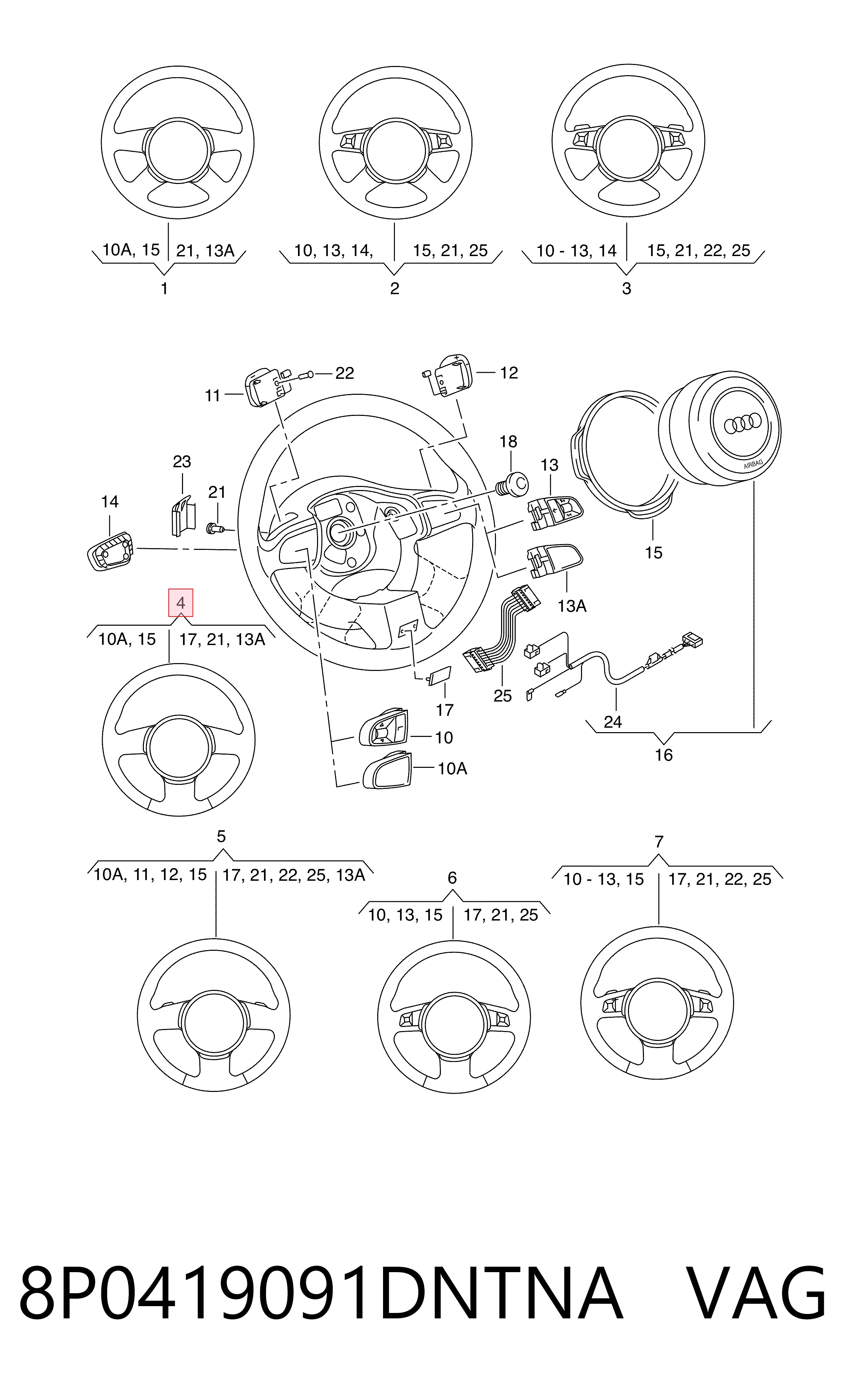 Comprar Volante Audi A4 B6 8H7